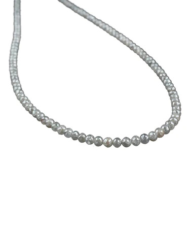 32 Ct Beads Checker Gray & White Natural Loose Diamond