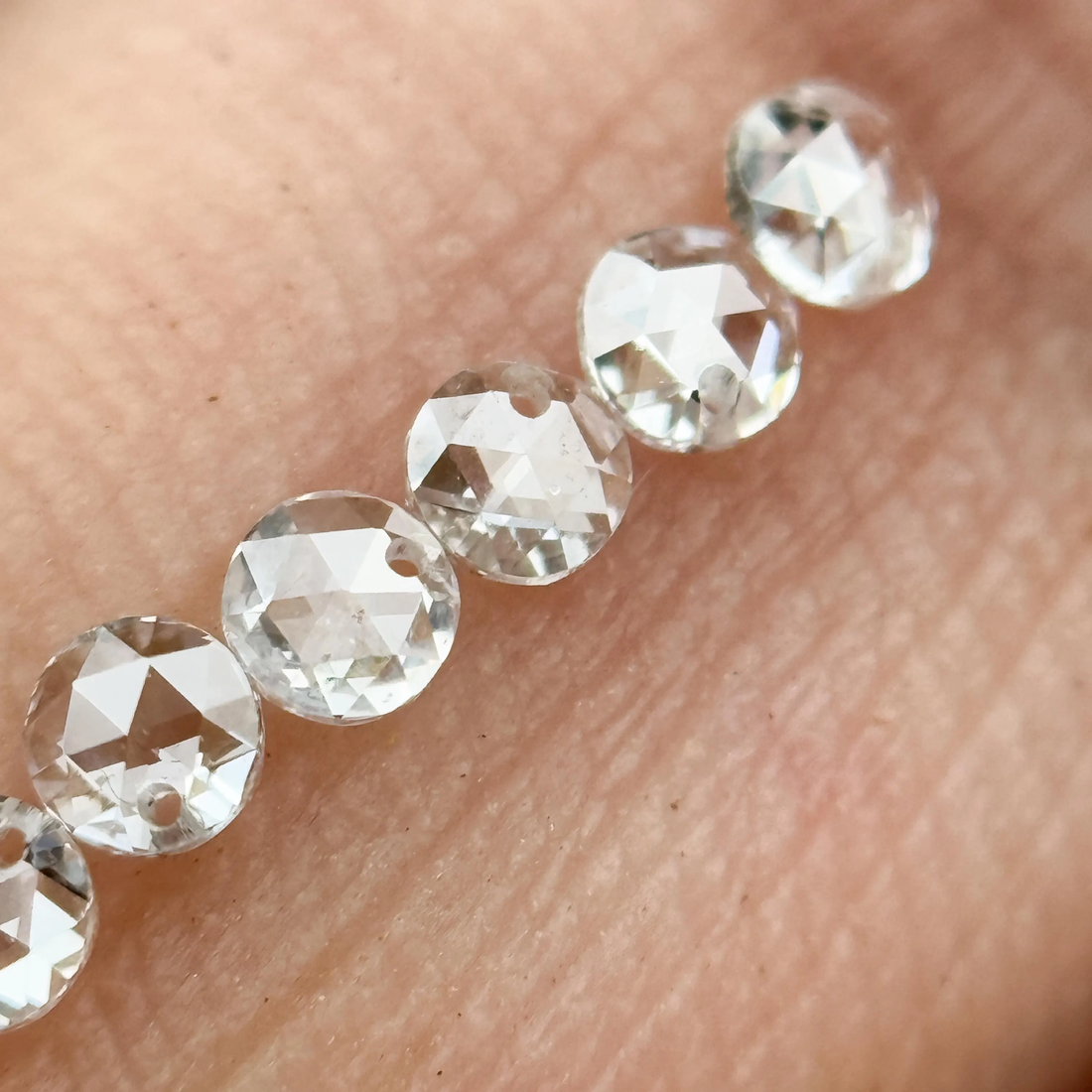 3 MM Round Rose Cut White Natural Diamond