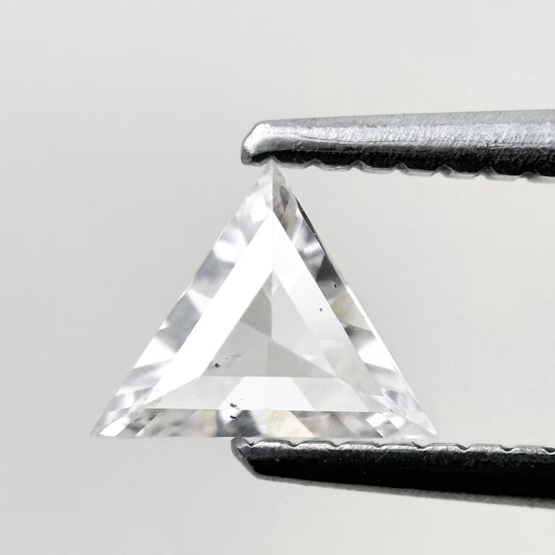 0.41 Ct Triangle Rose Cut White Natural Minimalist Diamond