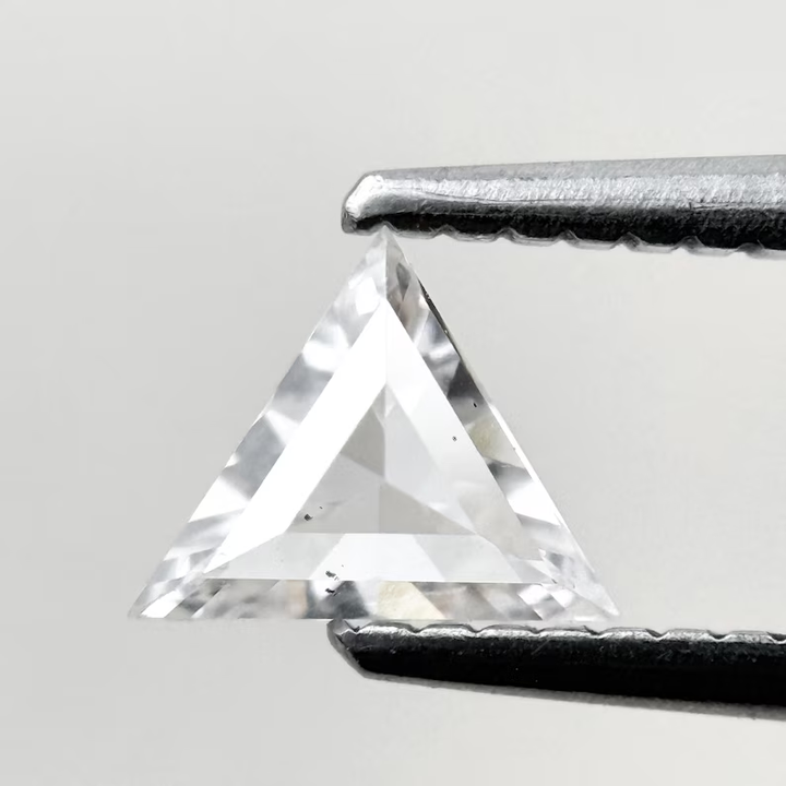 0.41 Ct Triangle Rose Cut White Natural Minimalist Diamond