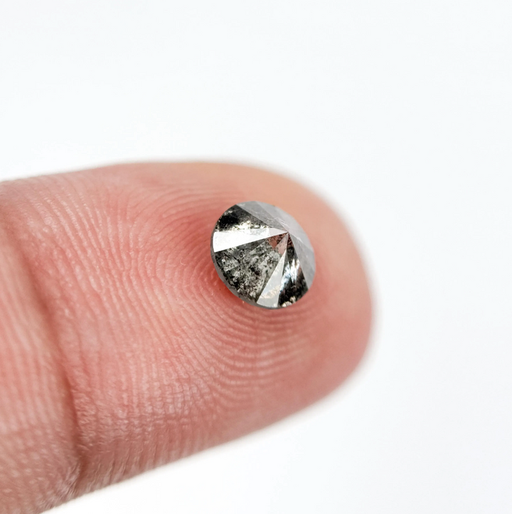 1.03 Ct Round Brilliant Cut Grey Natural Beautiful Diamond
