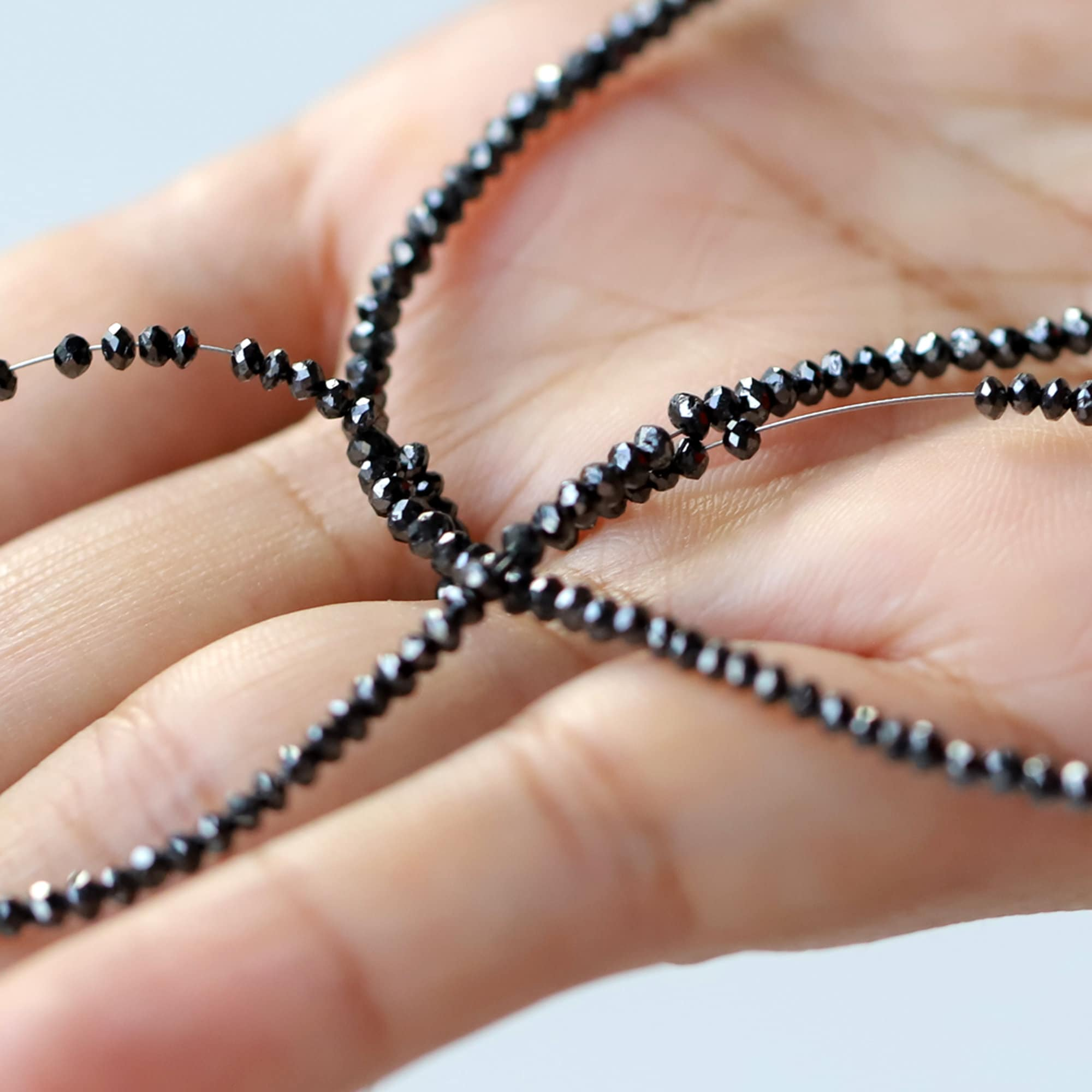 19.84 Ct Beads Uncut Black Natural Loose Diamond