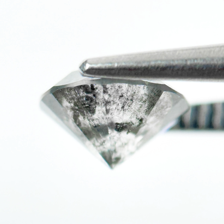 1.75 Ct Round Brilliant Cut Grey Natural Galaxy Diamond