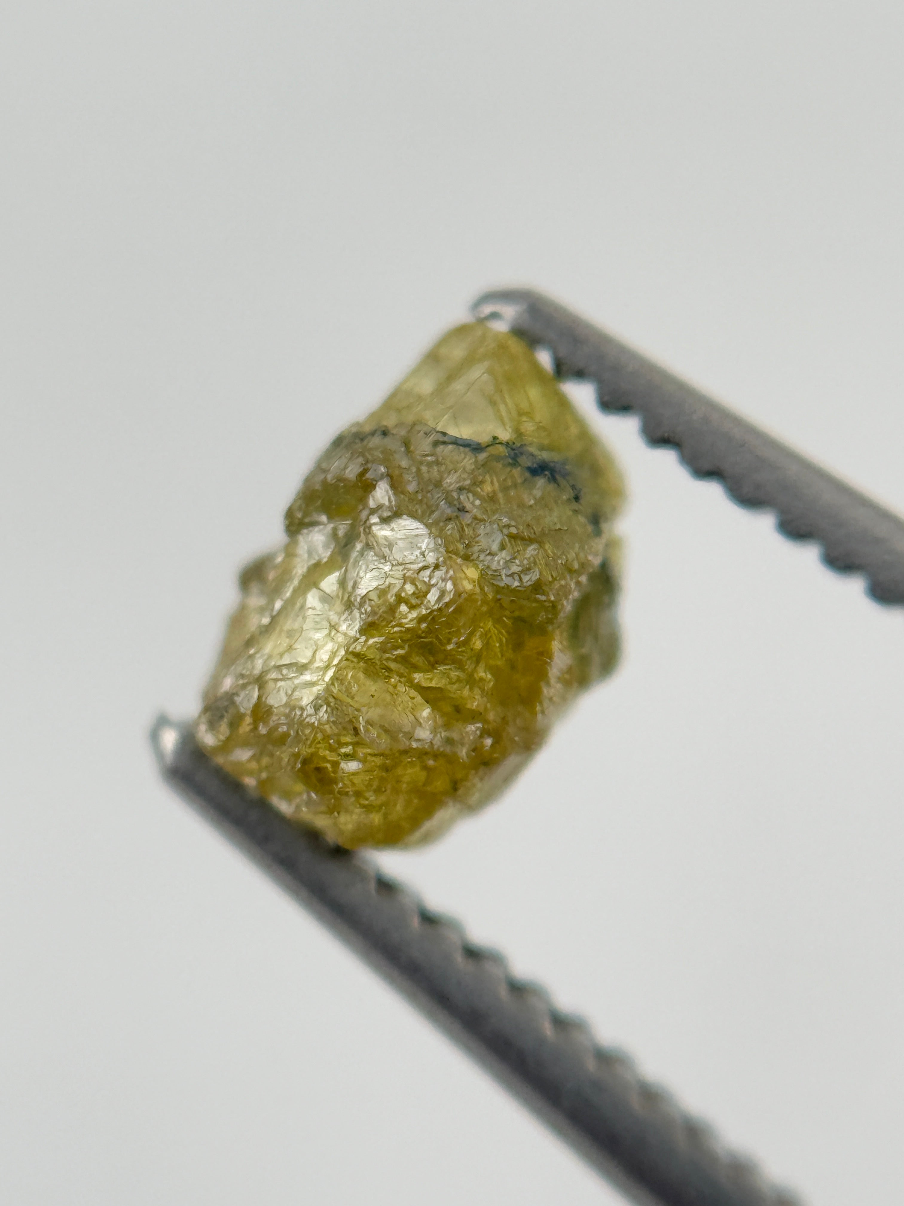 0.66 Ct Rough Rose Cut Green Natural Fancy Diamond