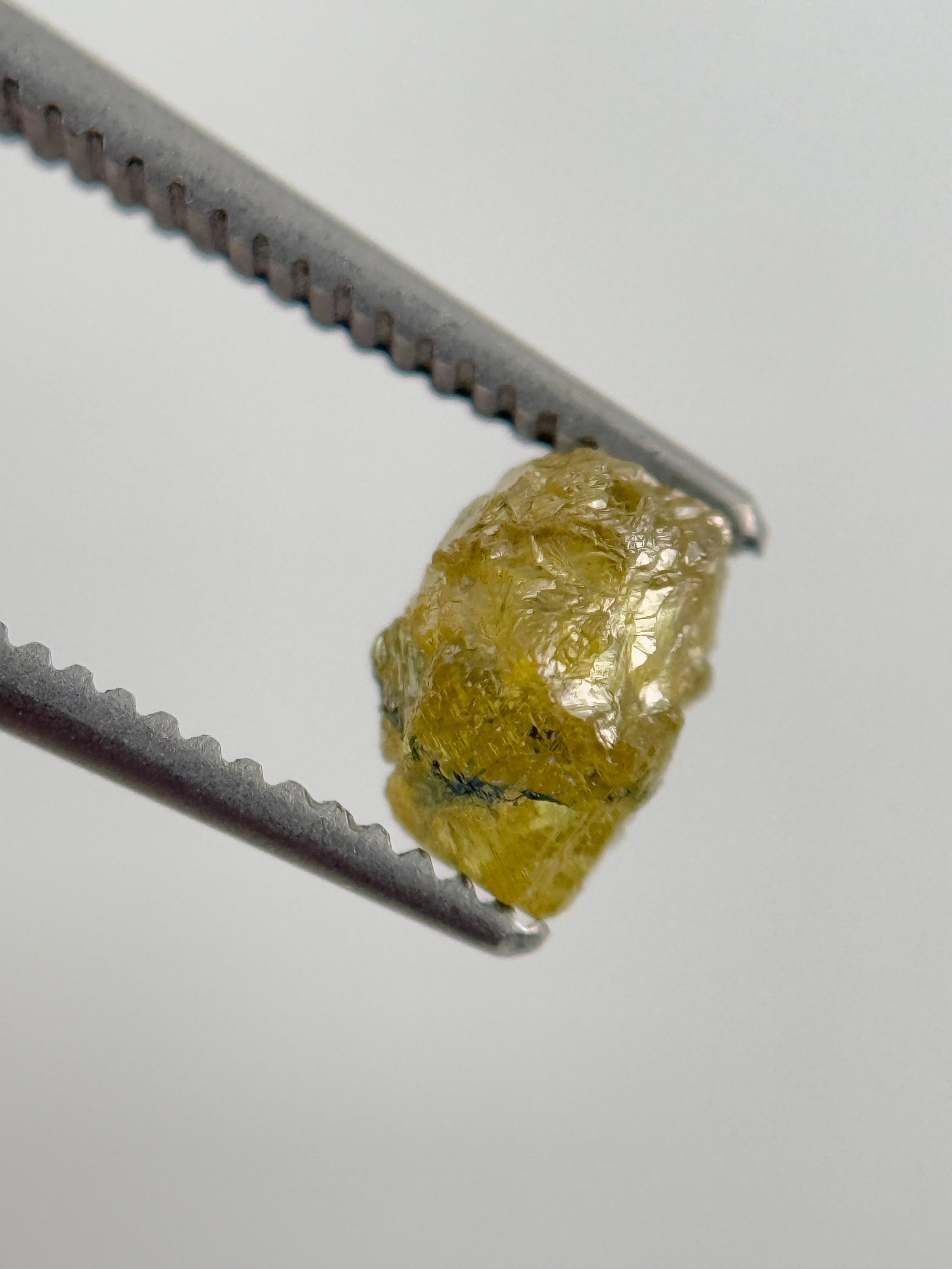 0.66 Ct Rough Rose Cut Green Natural Fancy Diamond