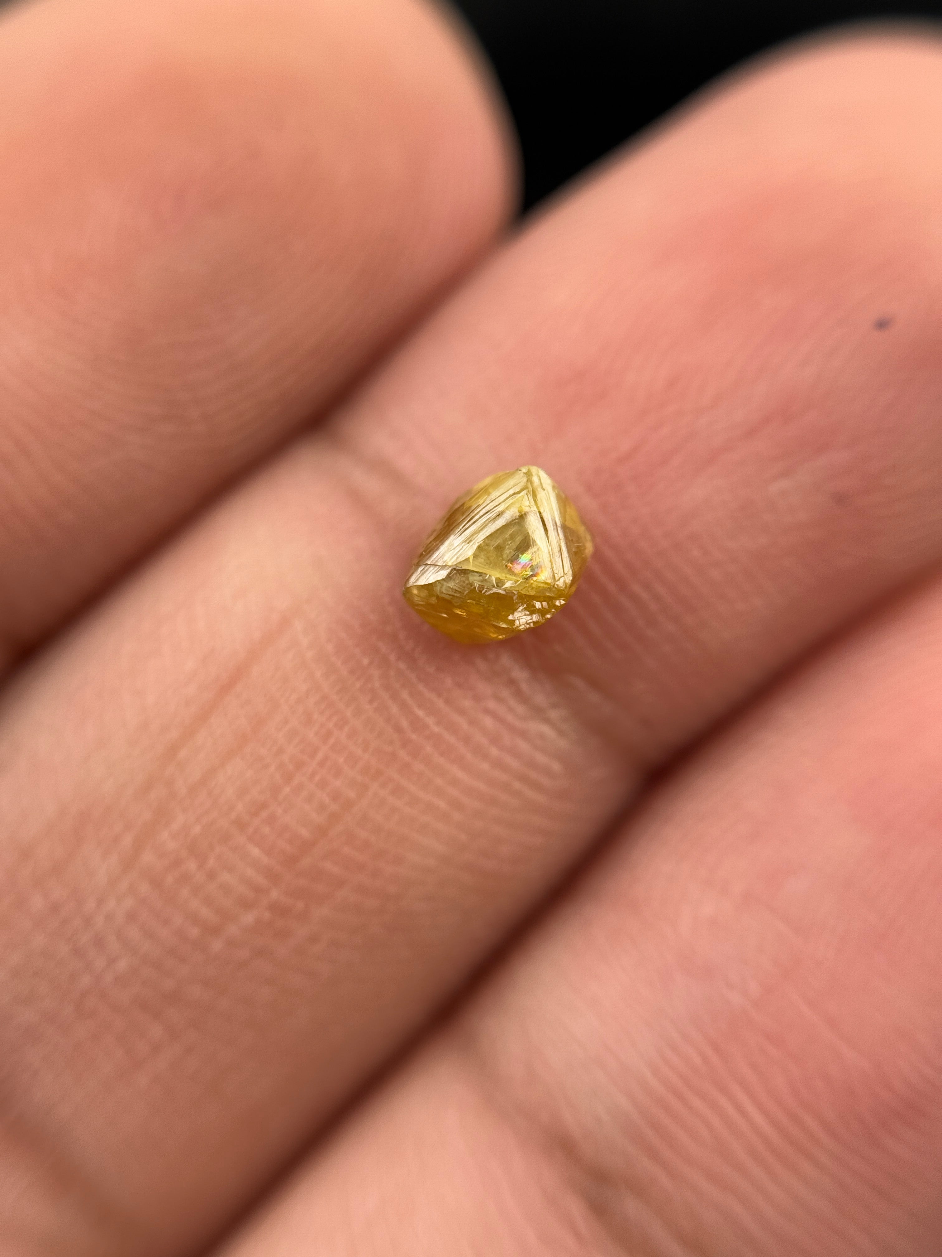1.30 Ct Rough Rose Cut Brownish Natural Fancy Diamond