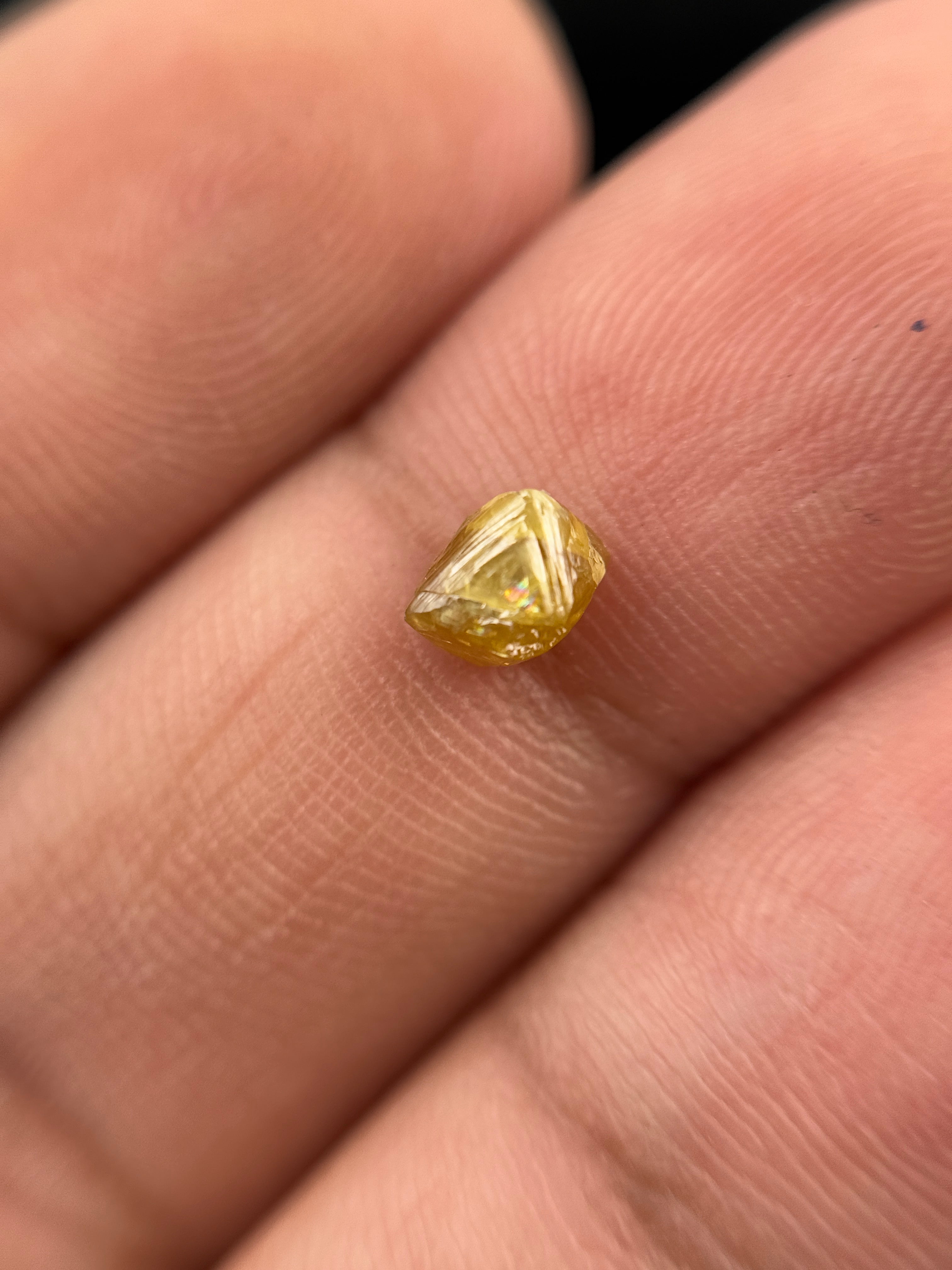 1.30 Ct Rough Rose Cut Brownish Natural Fancy Diamond
