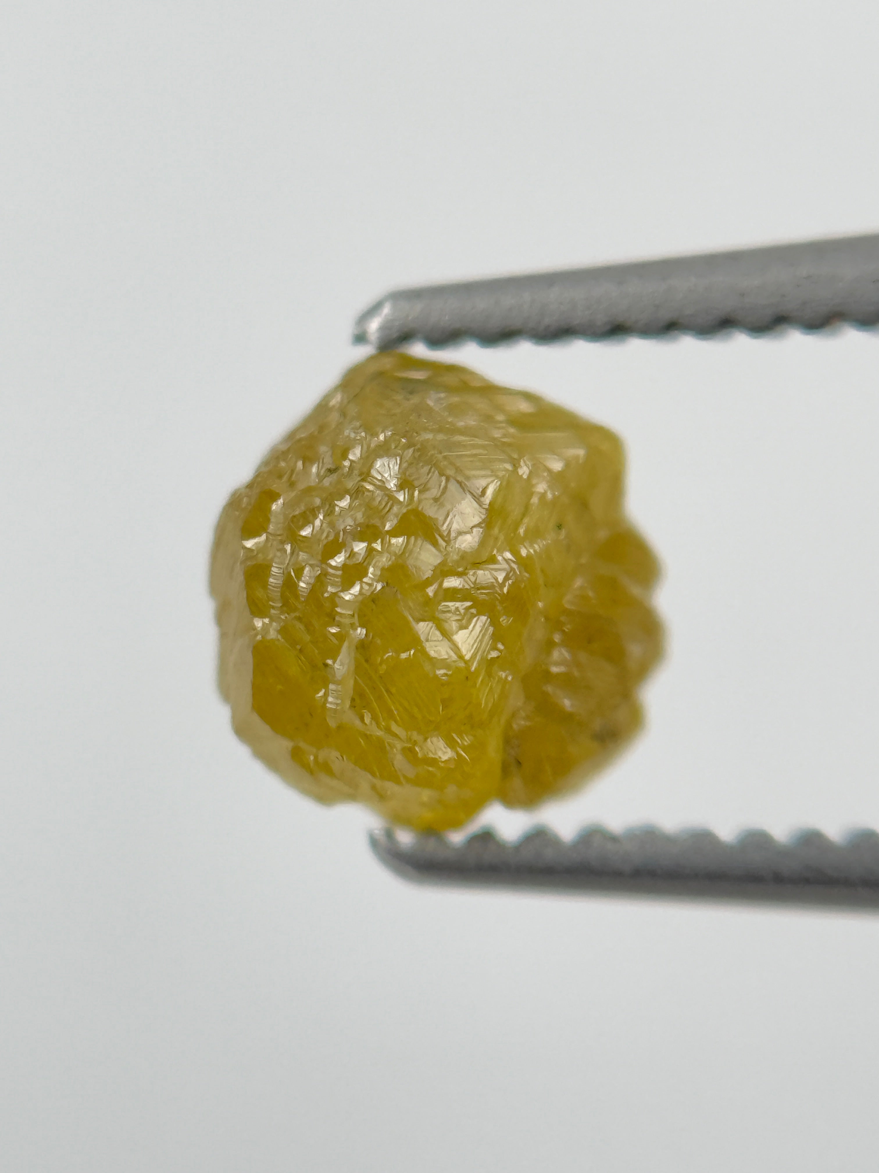 4.5 MM Rough Rose Cut Yellow Natural Fancy Diamond