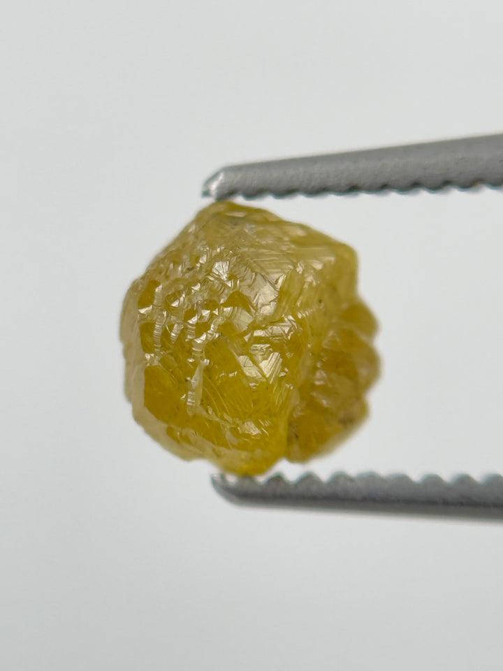 4.5 MM Rough Rose Cut Yellow Natural Fancy Diamond
