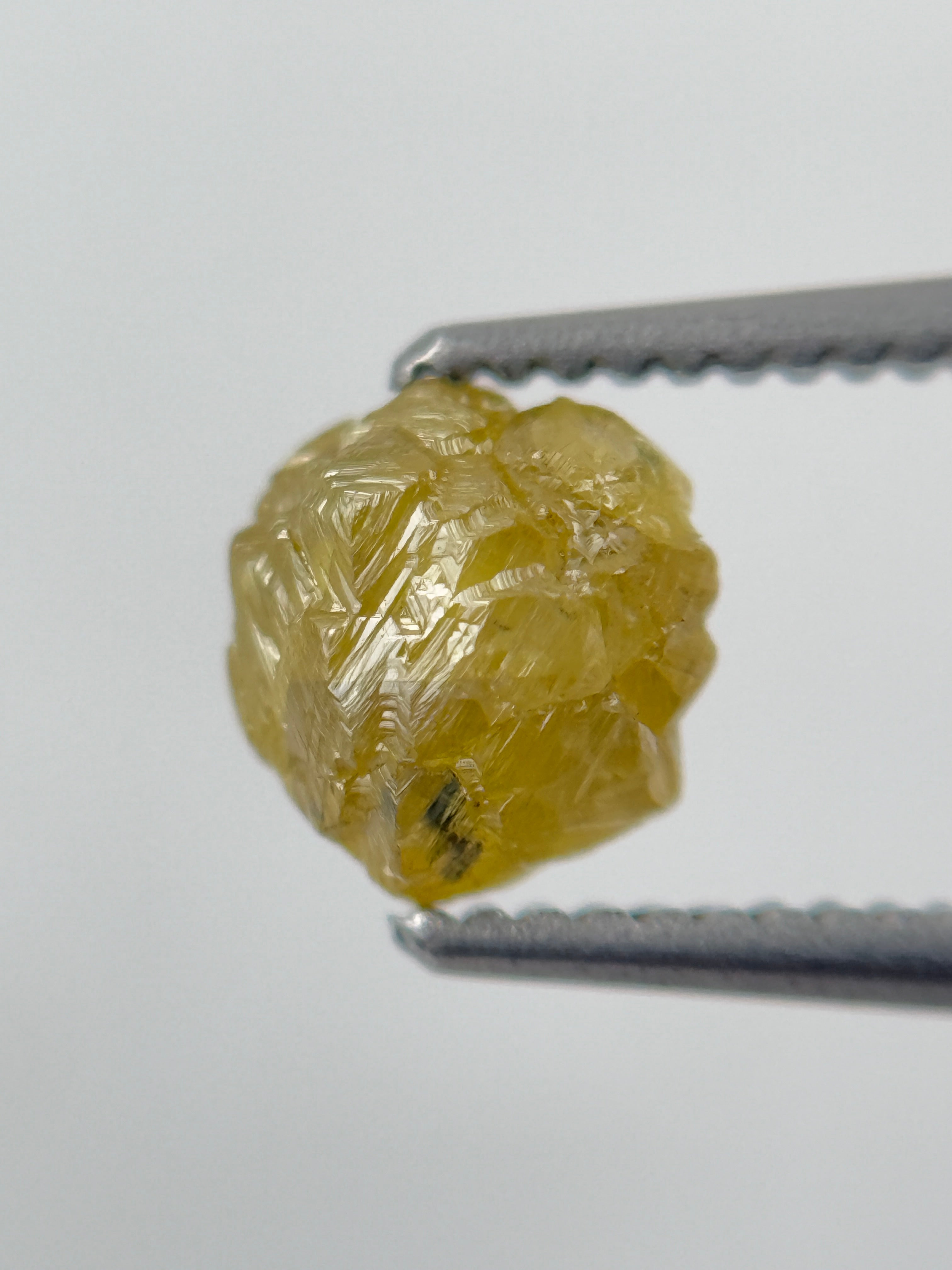 4.5 MM Rough Rose Cut Yellow Natural Fancy Diamond