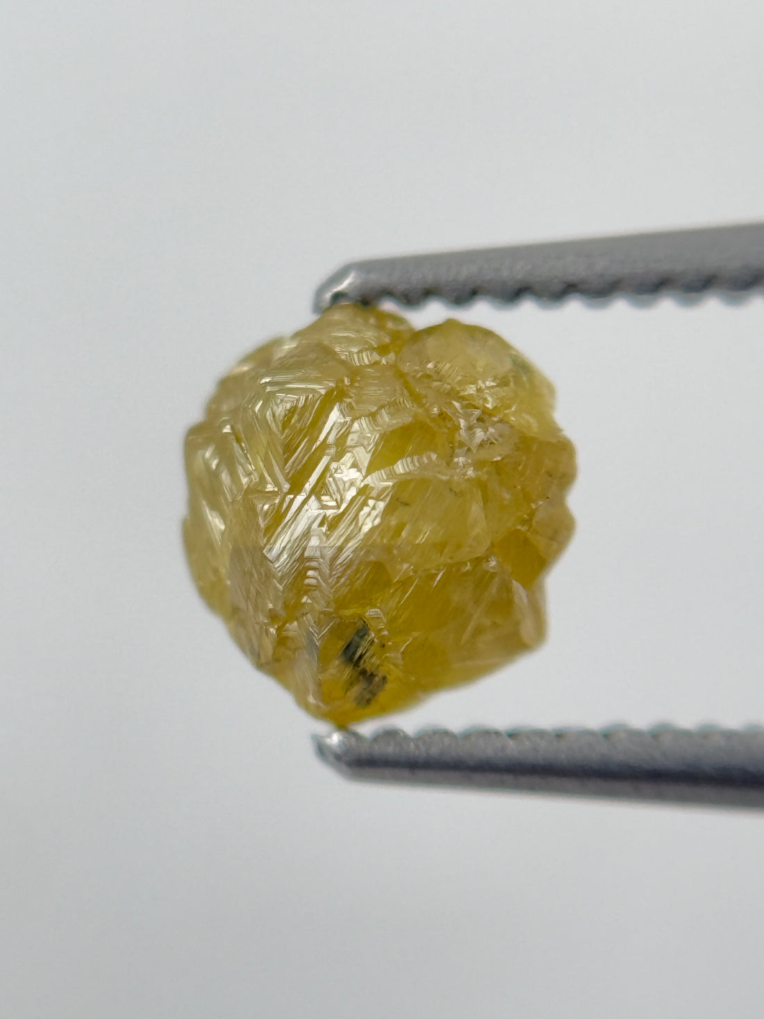 4.5 MM Rough Rose Cut Yellow Natural Fancy Diamond