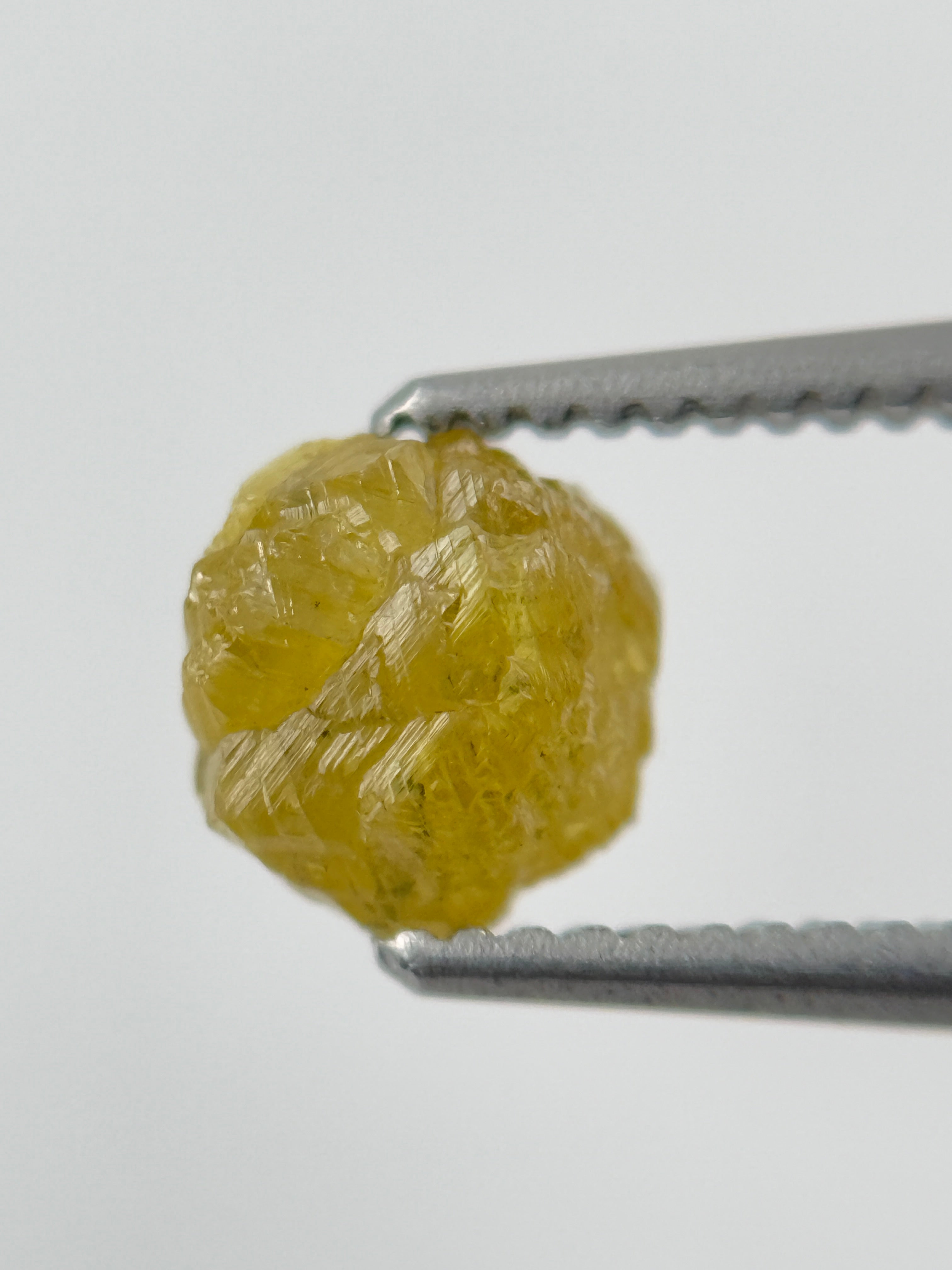4.5 MM Rough Rose Cut Yellow Natural Fancy Diamond