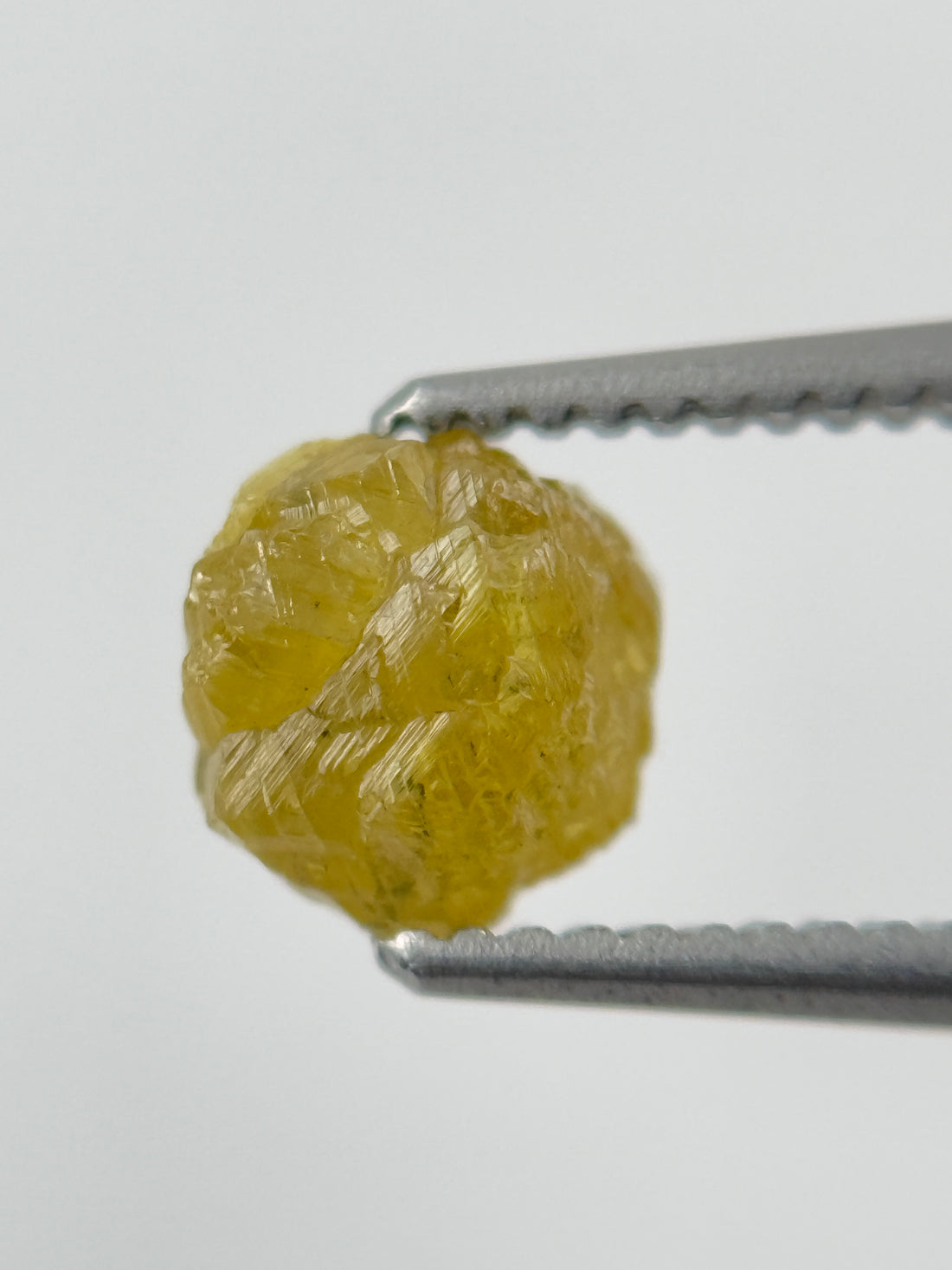 4.5 MM Rough Rose Cut Yellow Natural Fancy Diamond