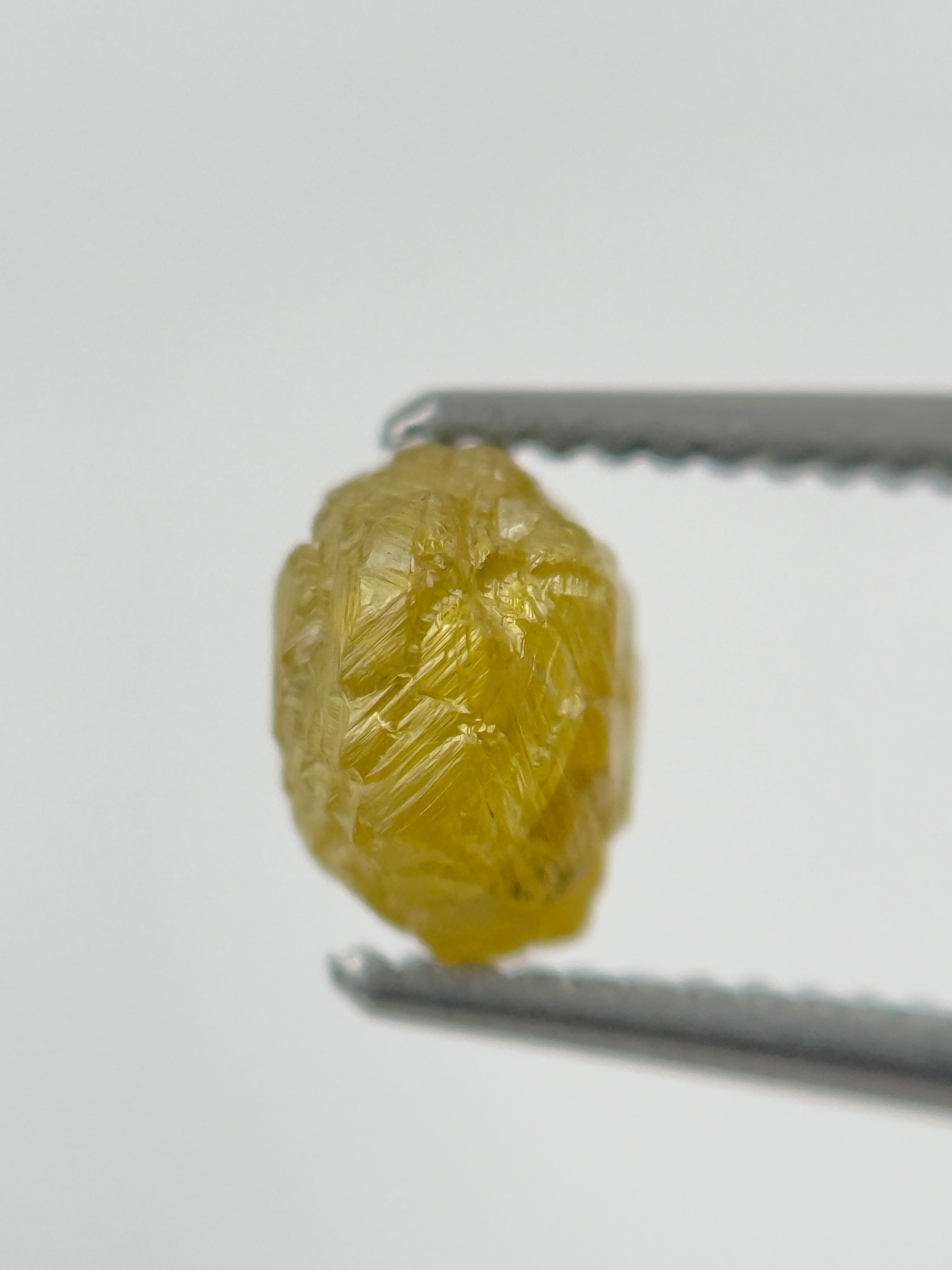 4.5 MM Rough Rose Cut Yellow Natural Fancy Diamond