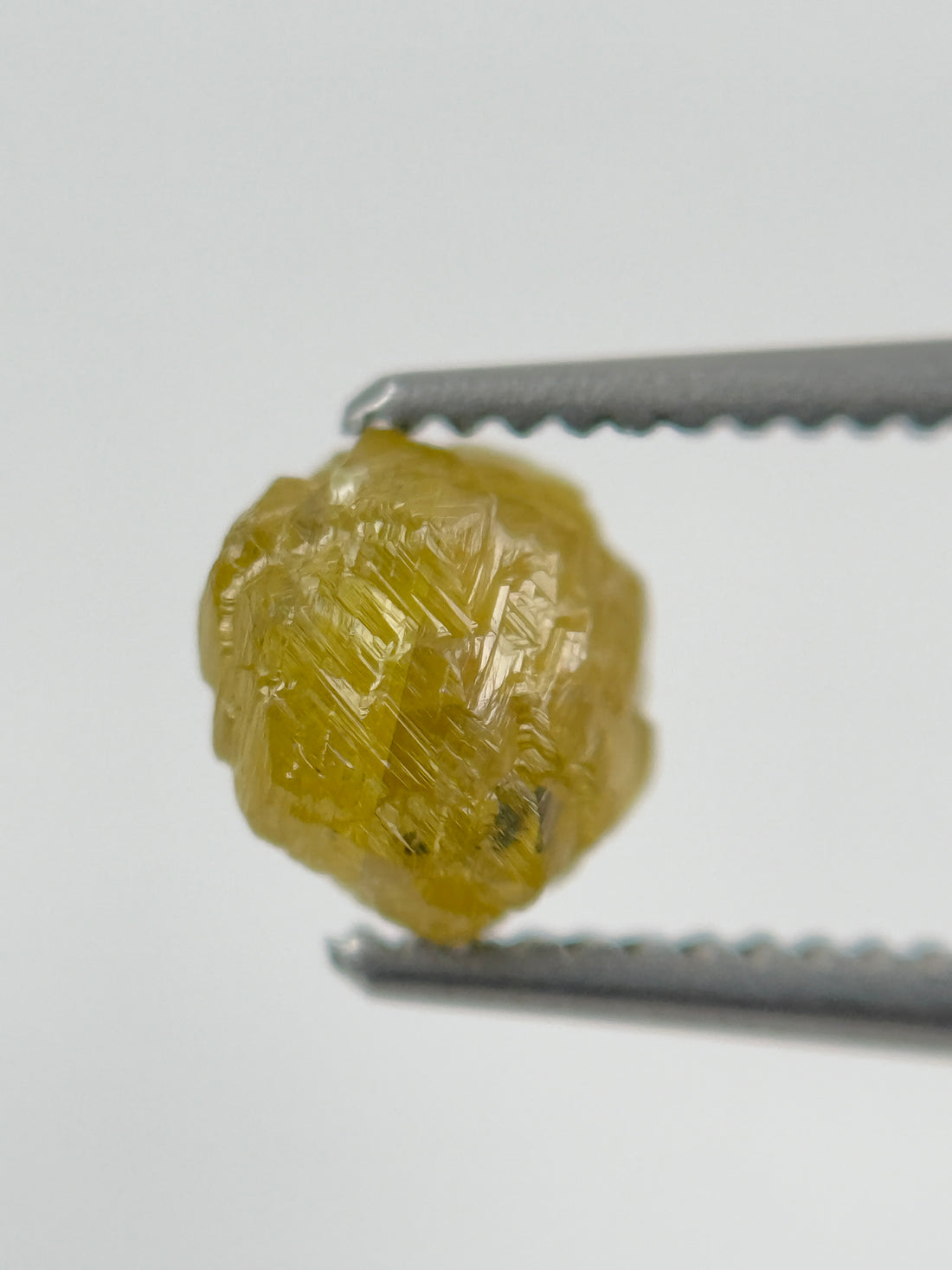 4.5 MM Rough Rose Cut Yellow Natural Fancy Diamond