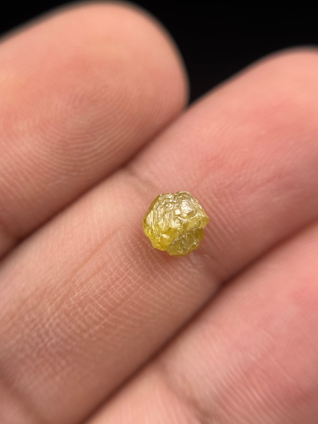 4.5 MM Rough Rose Cut Yellow Natural Fancy Diamond