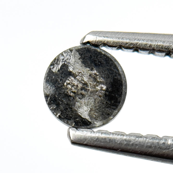 0.27 Ct Round Rose Cut Black Natural Salt and Pepper Diamond