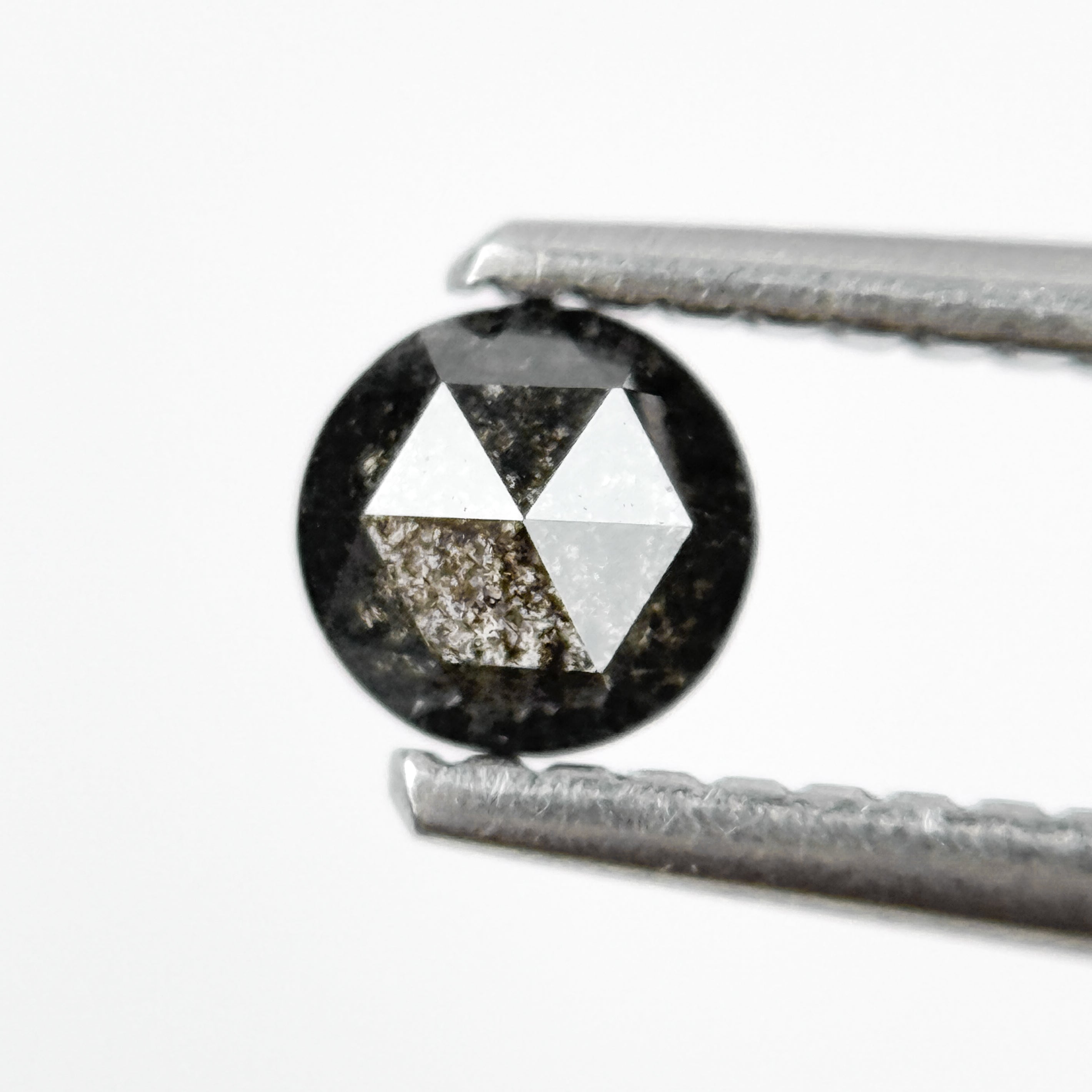 0.38 Ct Round Rose Cut Grey Natural Fancy Diamond