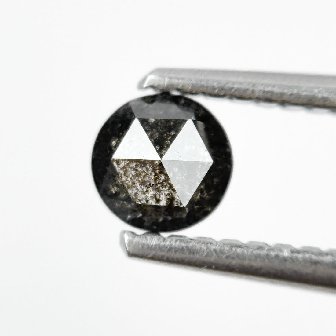 0.38 Ct Round Rose Cut Grey Natural Fancy Diamond