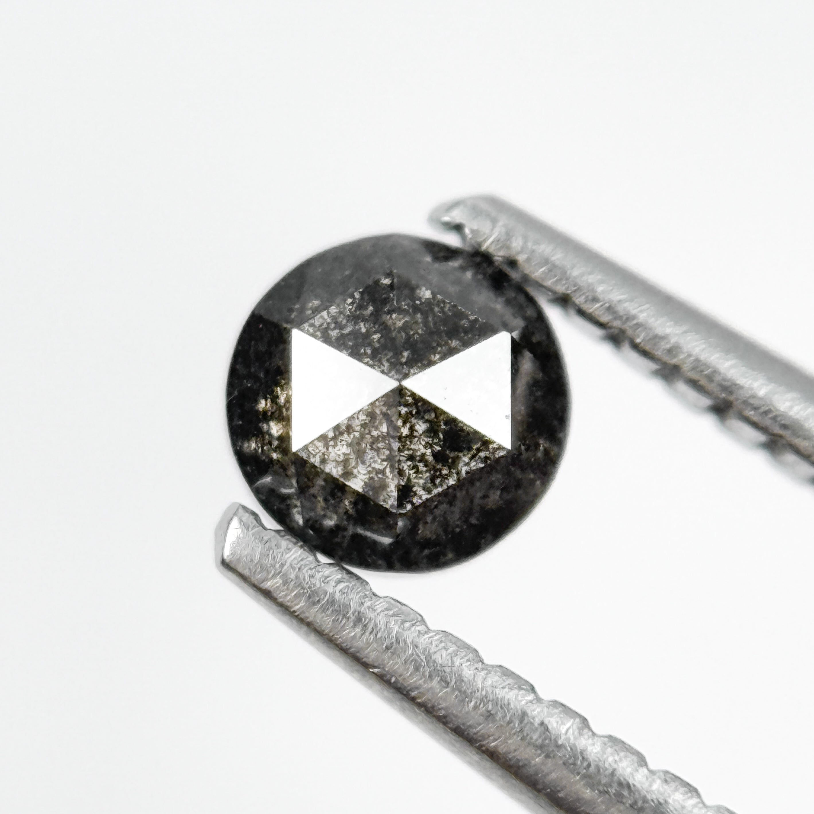 0.38 Ct Round Rose Cut Grey Natural Fancy Diamond