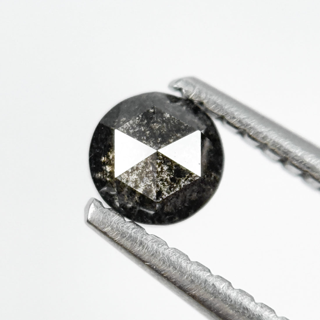 0.38 Ct Round Rose Cut Grey Natural Fancy Diamond