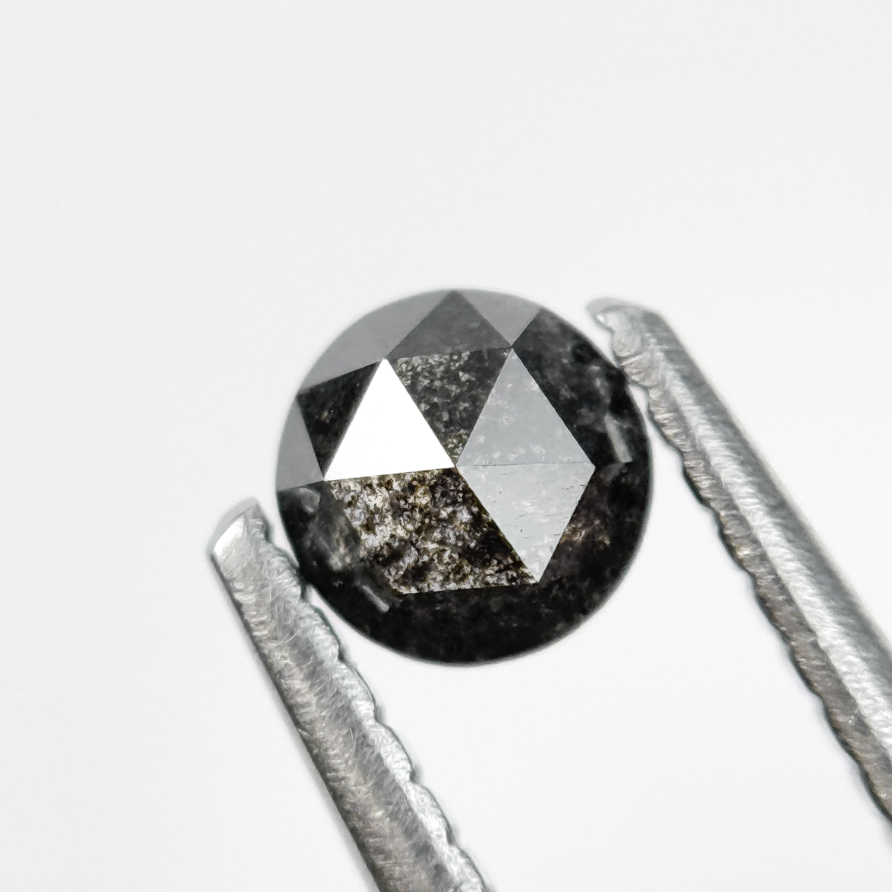 0.38 Ct Round Rose Cut Grey Natural Fancy Diamond