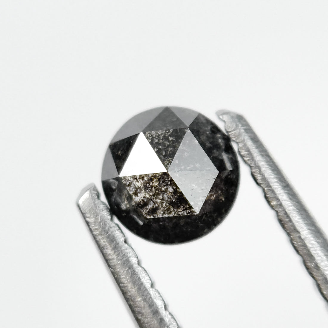 0.38 Ct Round Rose Cut Grey Natural Fancy Diamond