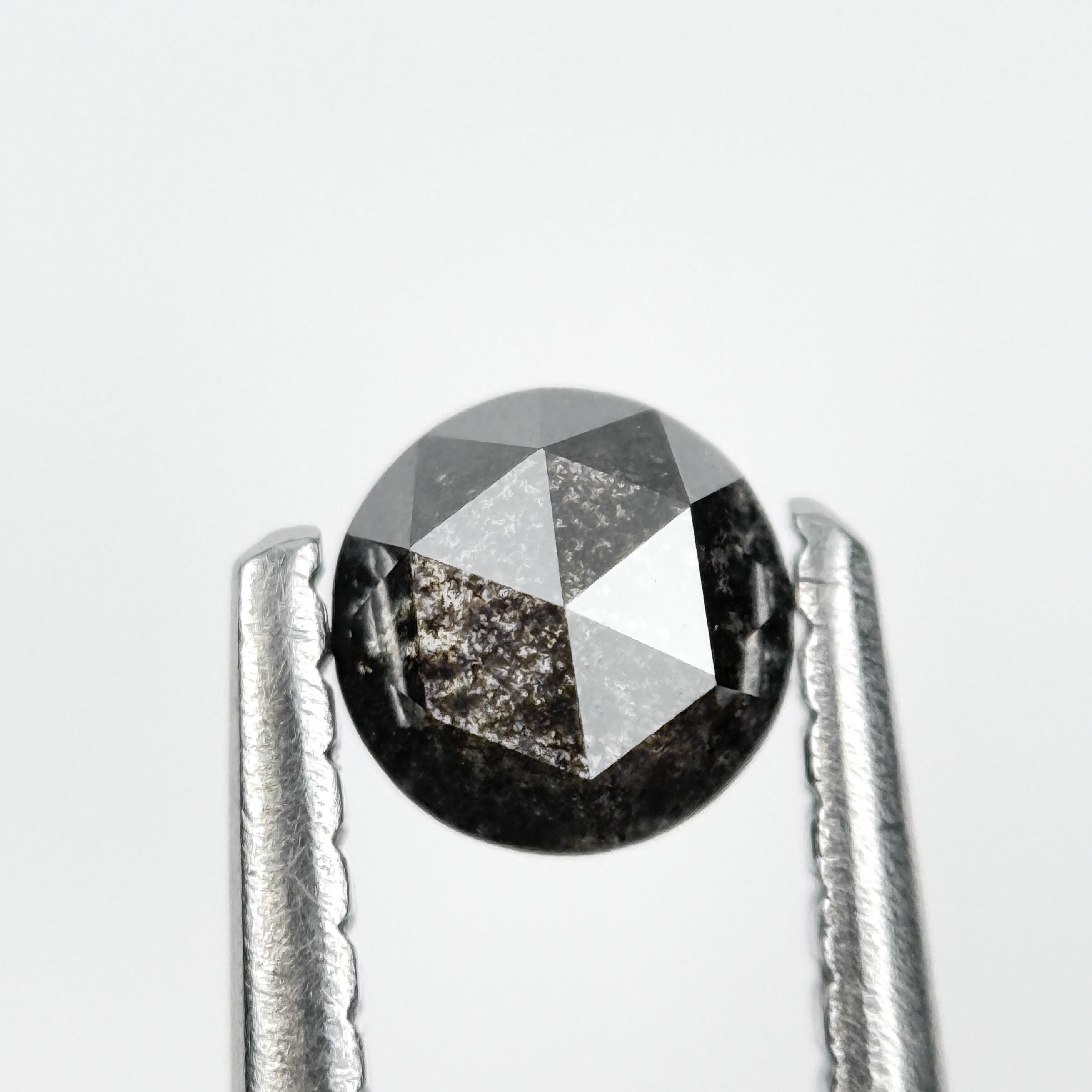 0.38 Ct Round Rose Cut Grey Natural Fancy Diamond
