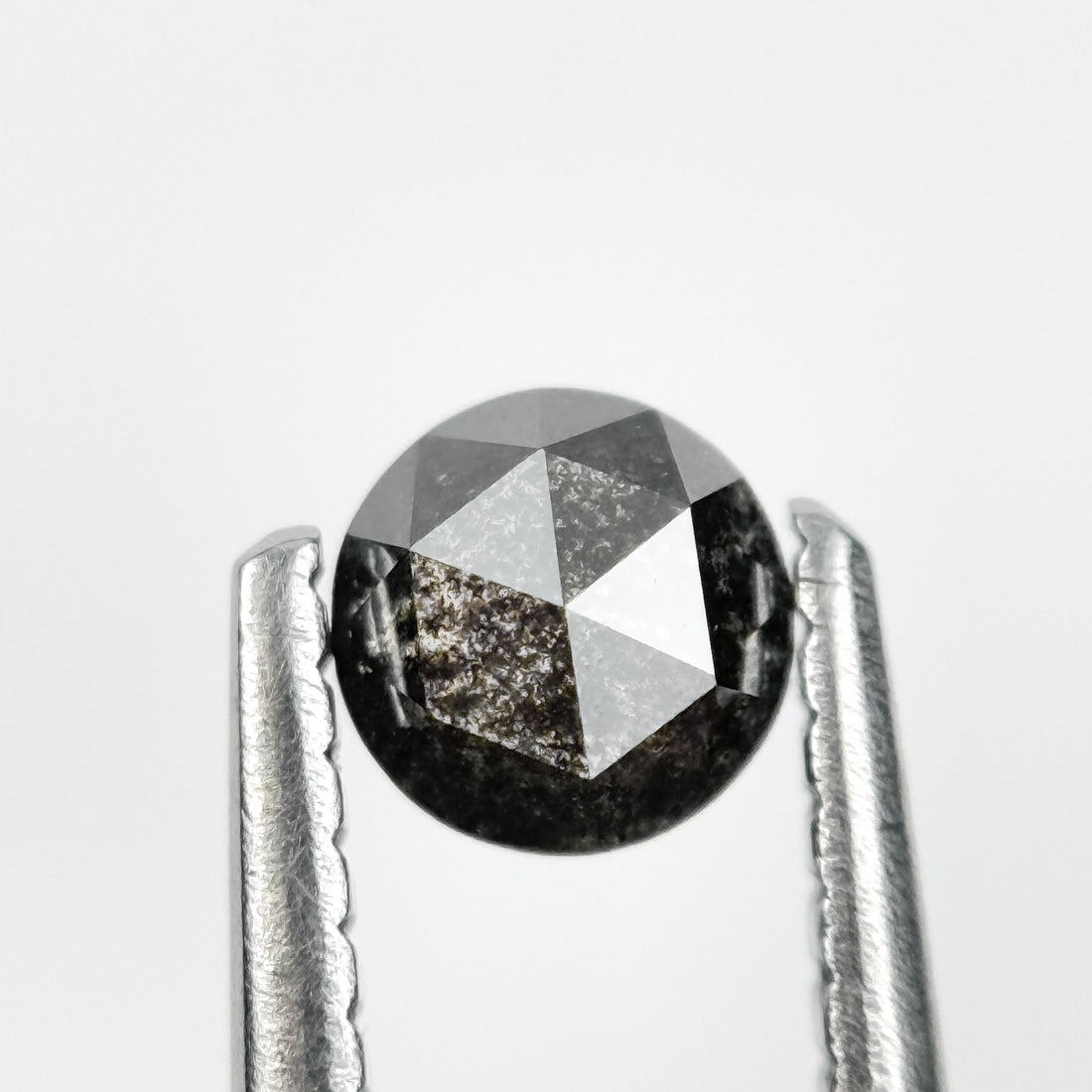 0.38 Ct Round Rose Cut Grey Natural Fancy Diamond