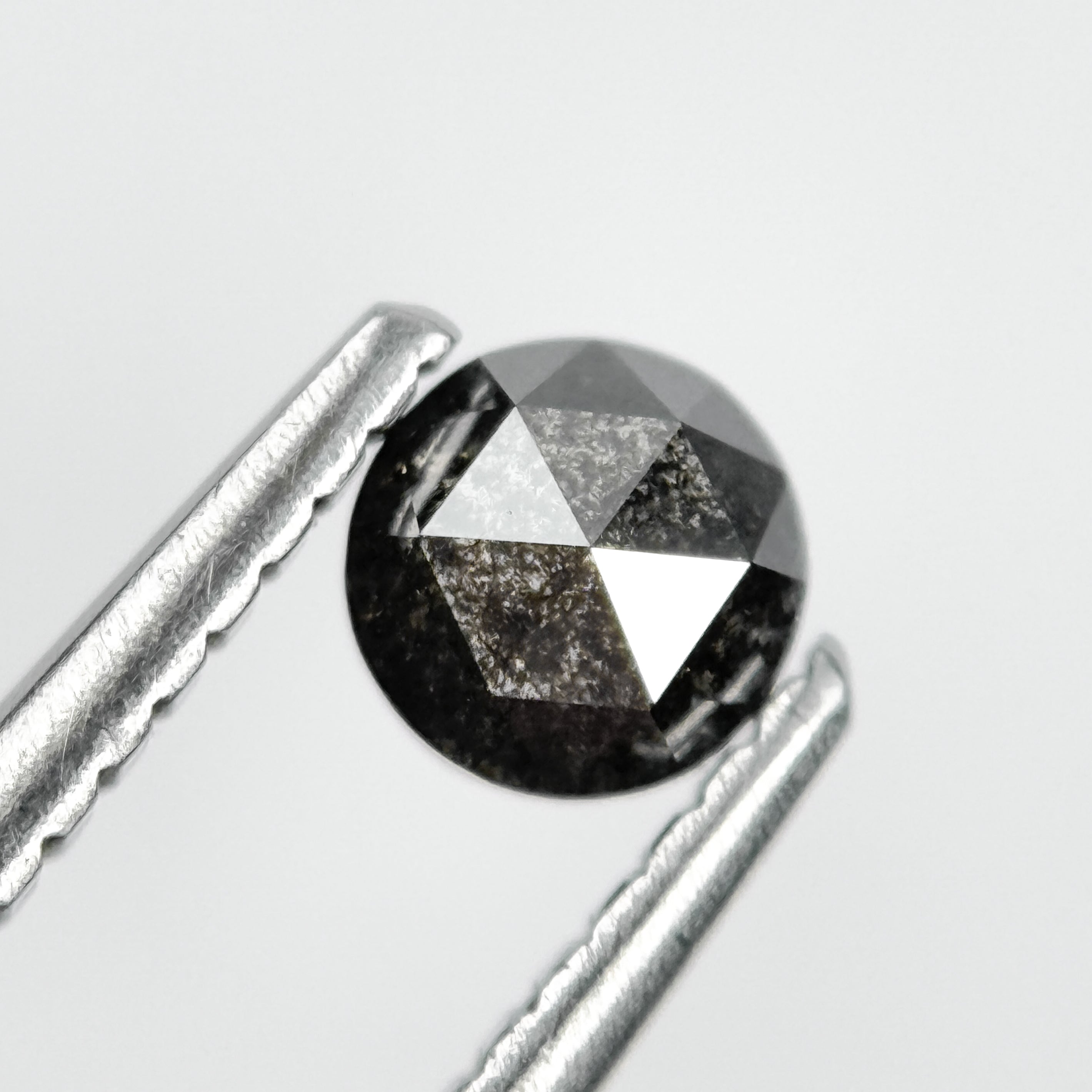 0.38 Ct Round Rose Cut Grey Natural Fancy Diamond
