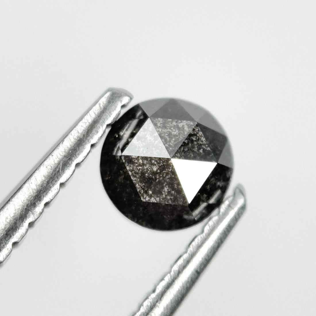0.38 Ct Round Rose Cut Grey Natural Fancy Diamond