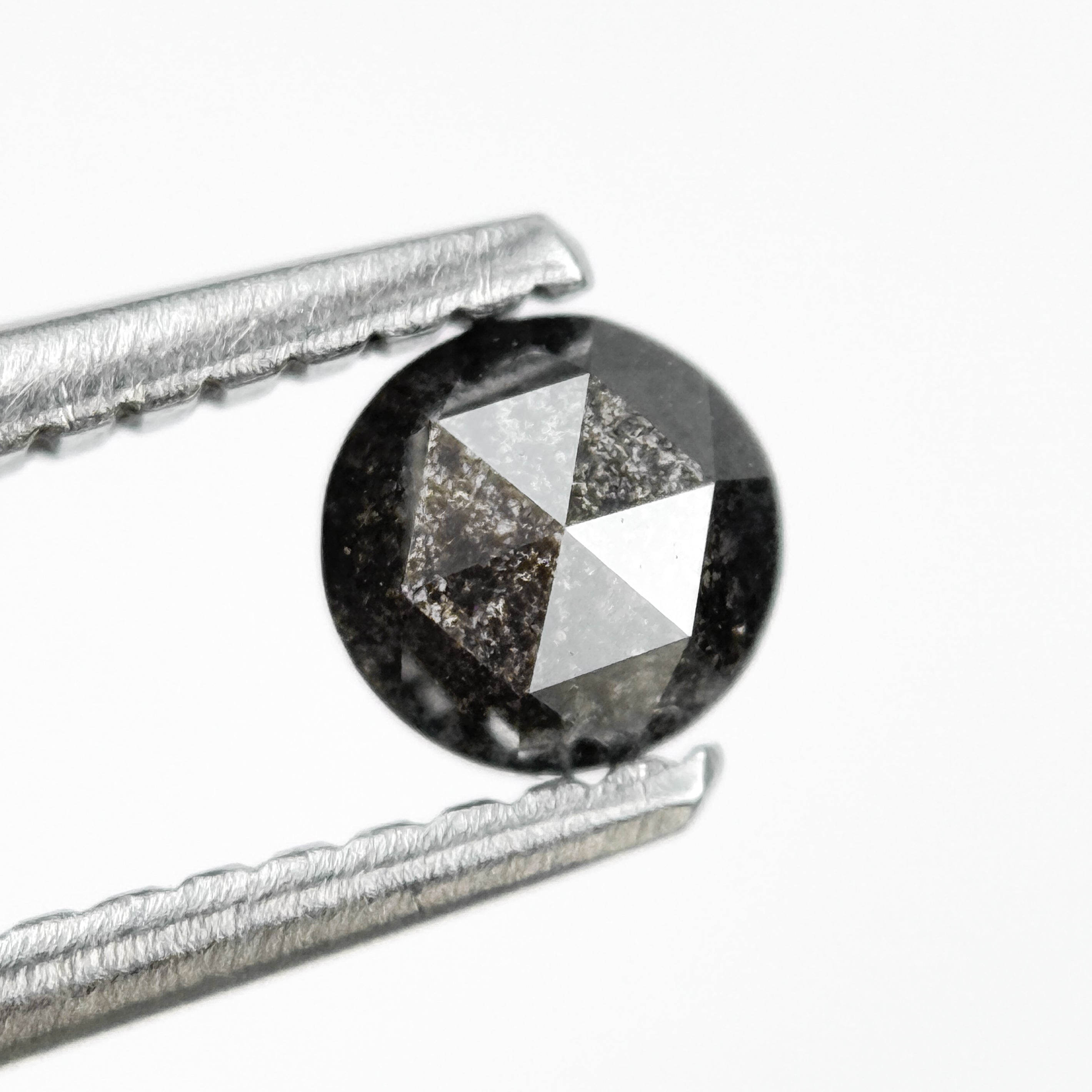 0.38 Ct Round Rose Cut Grey Natural Fancy Diamond