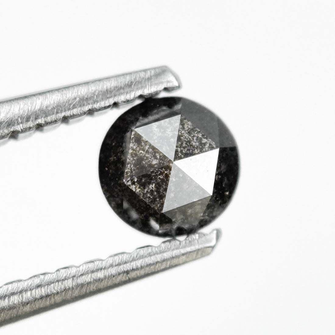 0.38 Ct Round Rose Cut Grey Natural Fancy Diamond