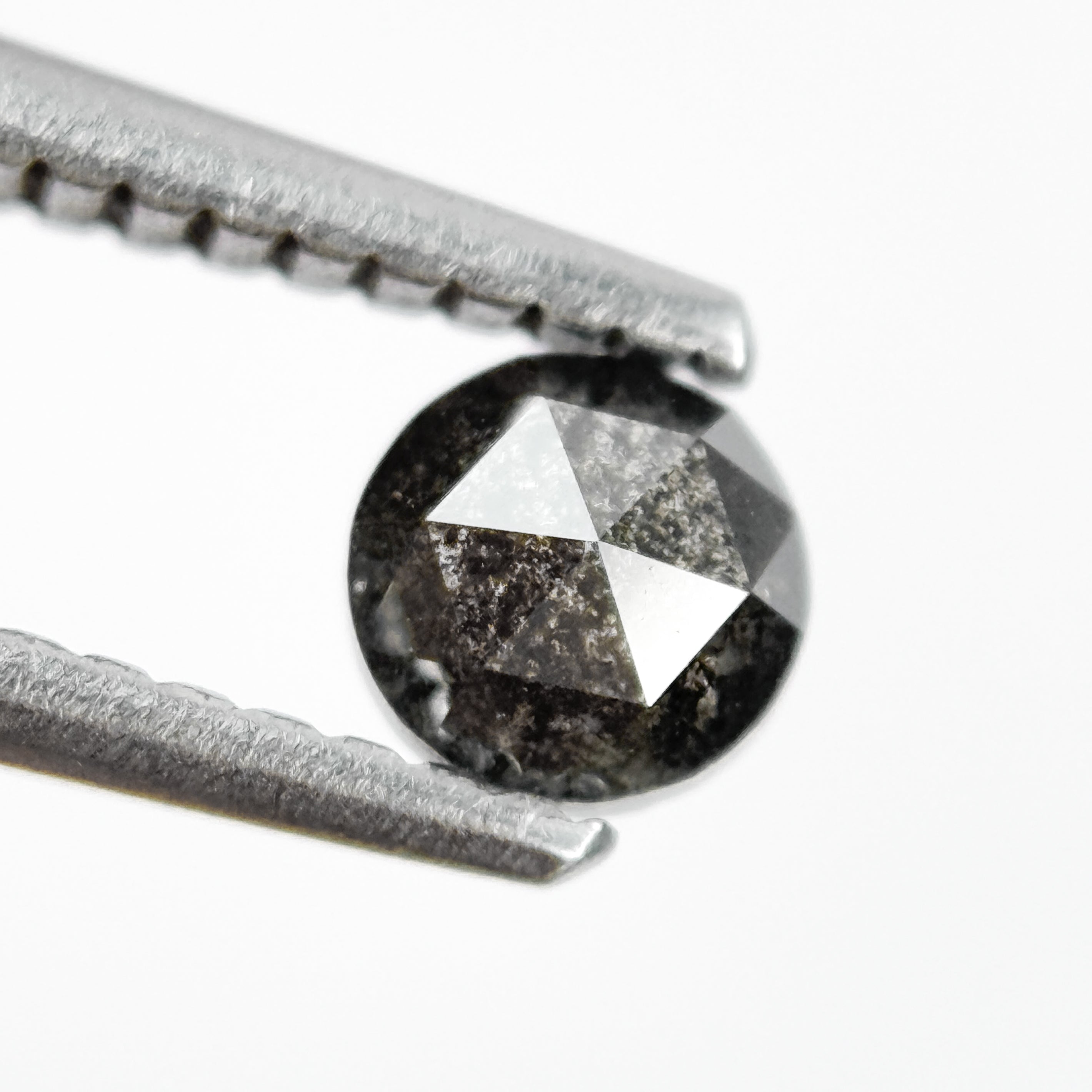 0.38 Ct Round Rose Cut Grey Natural Fancy Diamond