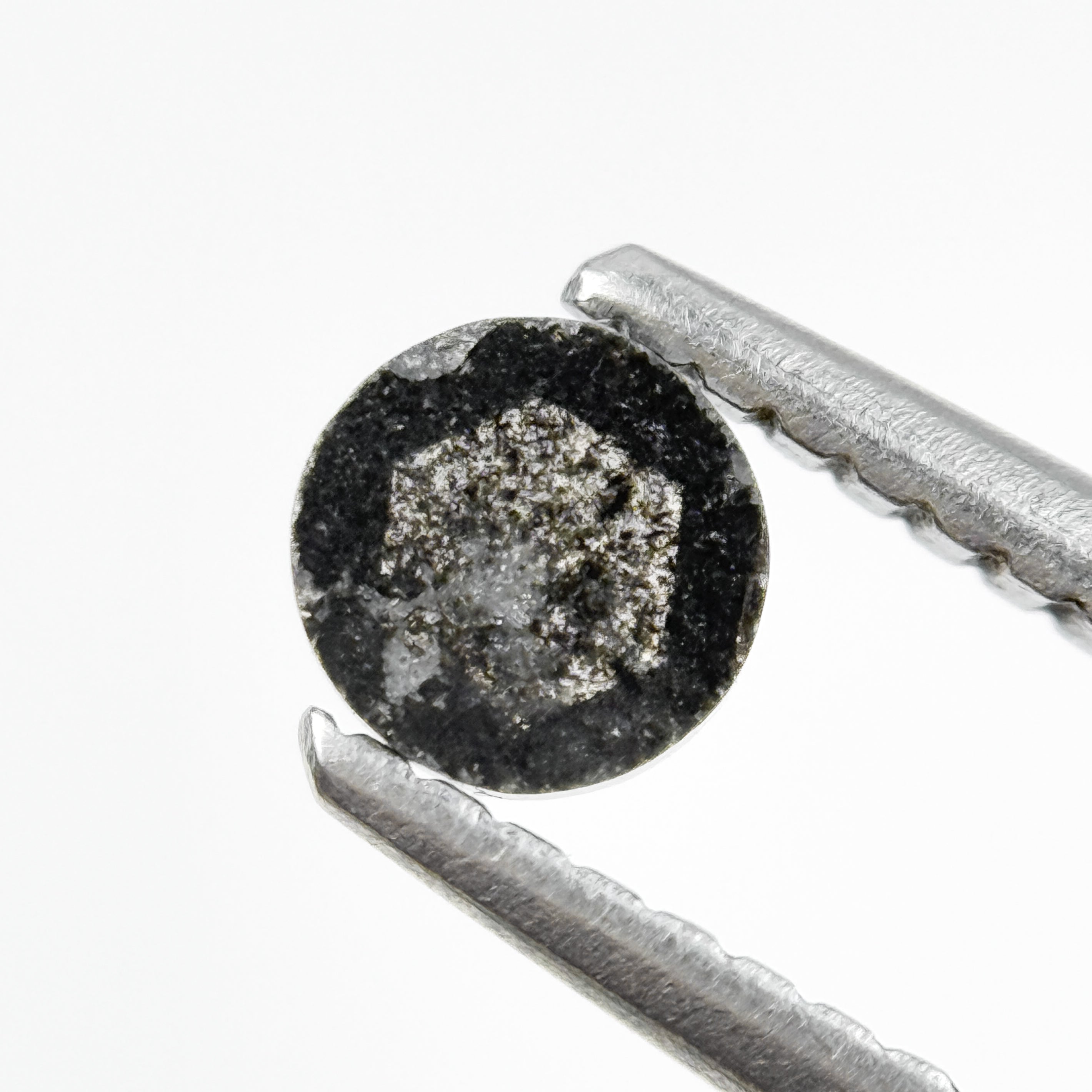 0.38 Ct Round Rose Cut Grey Natural Fancy Diamond