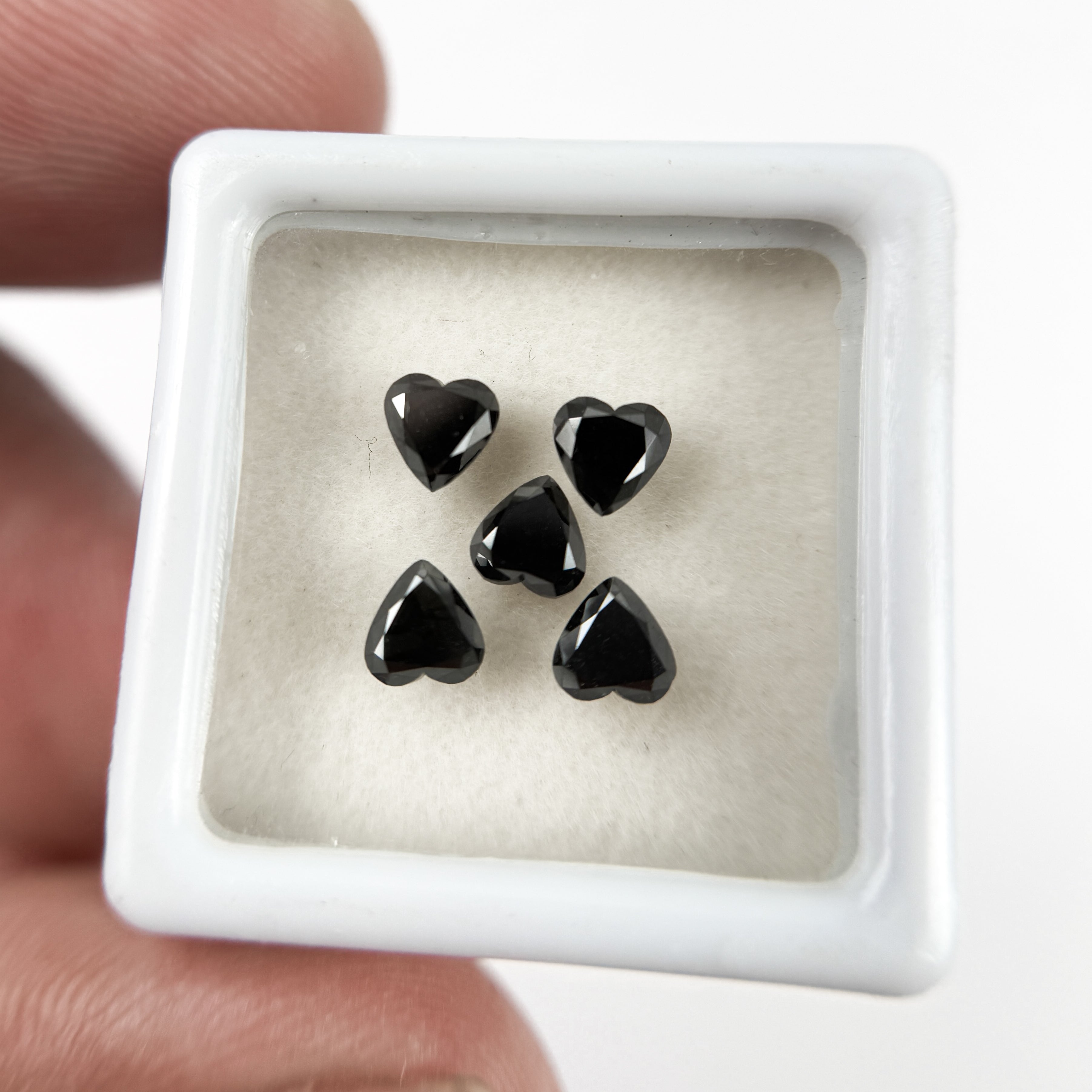 3.5 MM Heart Brilliant Cut Black Natural Fancy Diamond