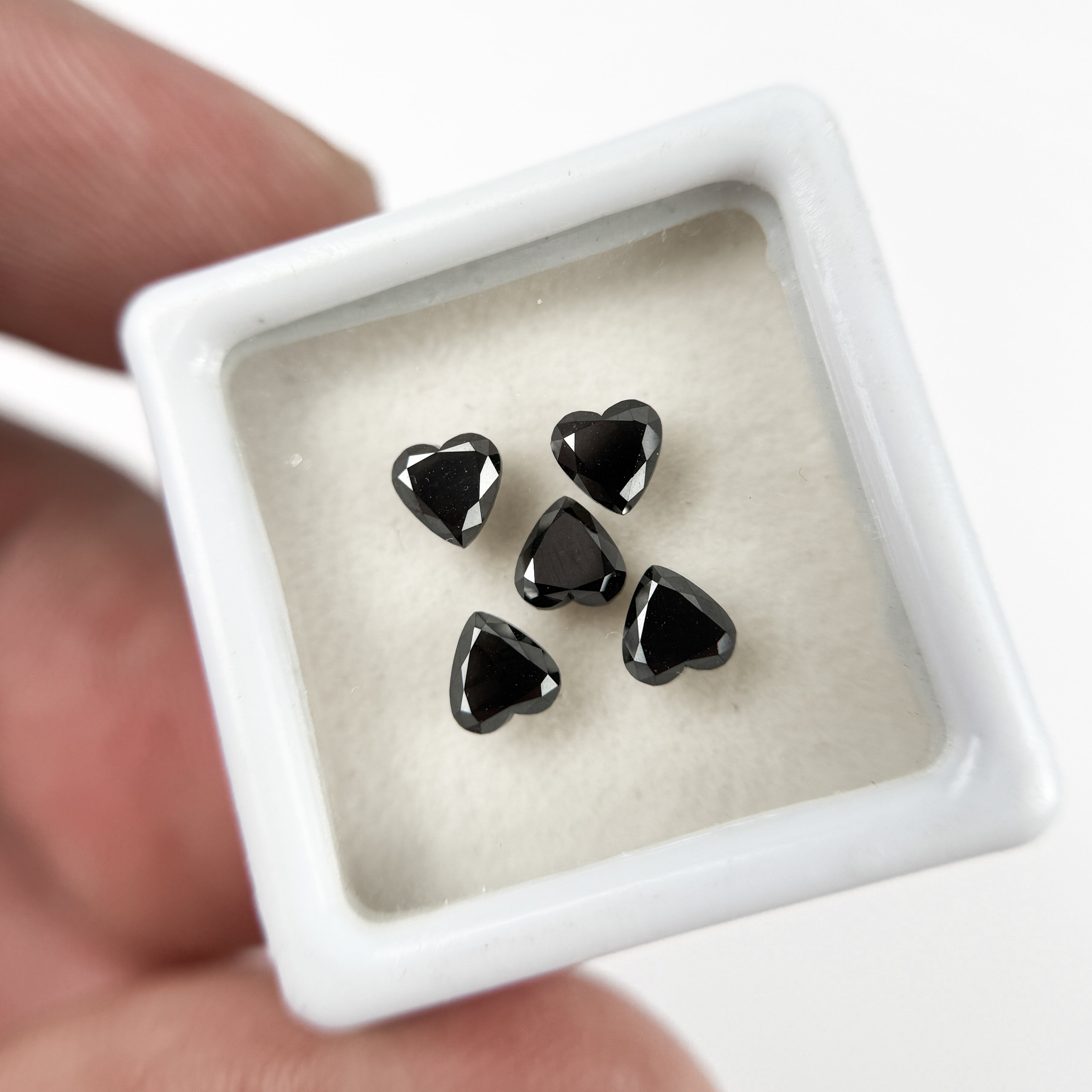 3.5 MM Heart Brilliant Cut Black Natural Fancy Diamond