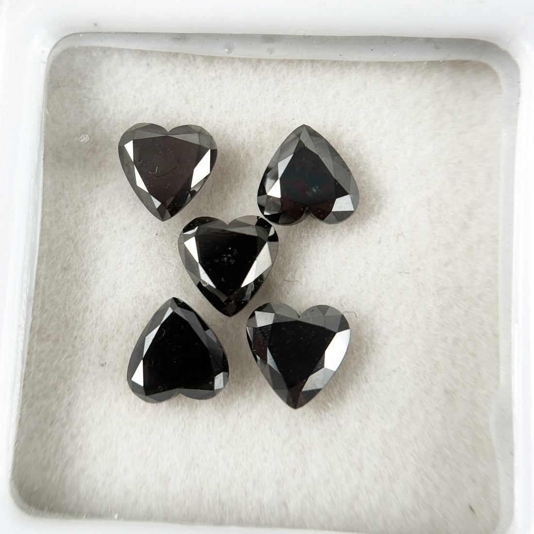 6 MM Heart Brilliant Cut Black Natural Fancy Diamond