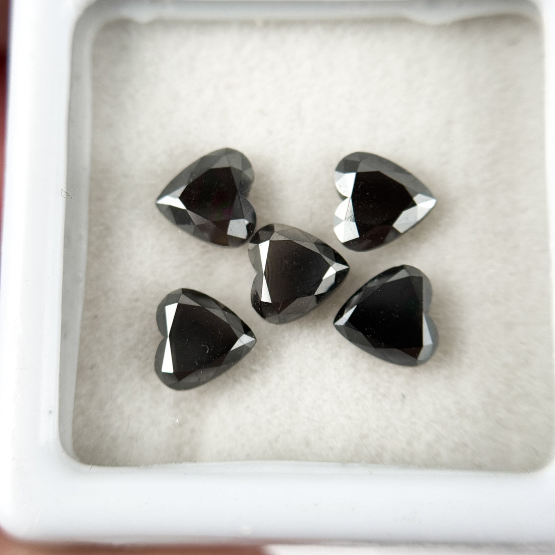 6 MM Heart Brilliant Cut Black Natural Fancy Diamond