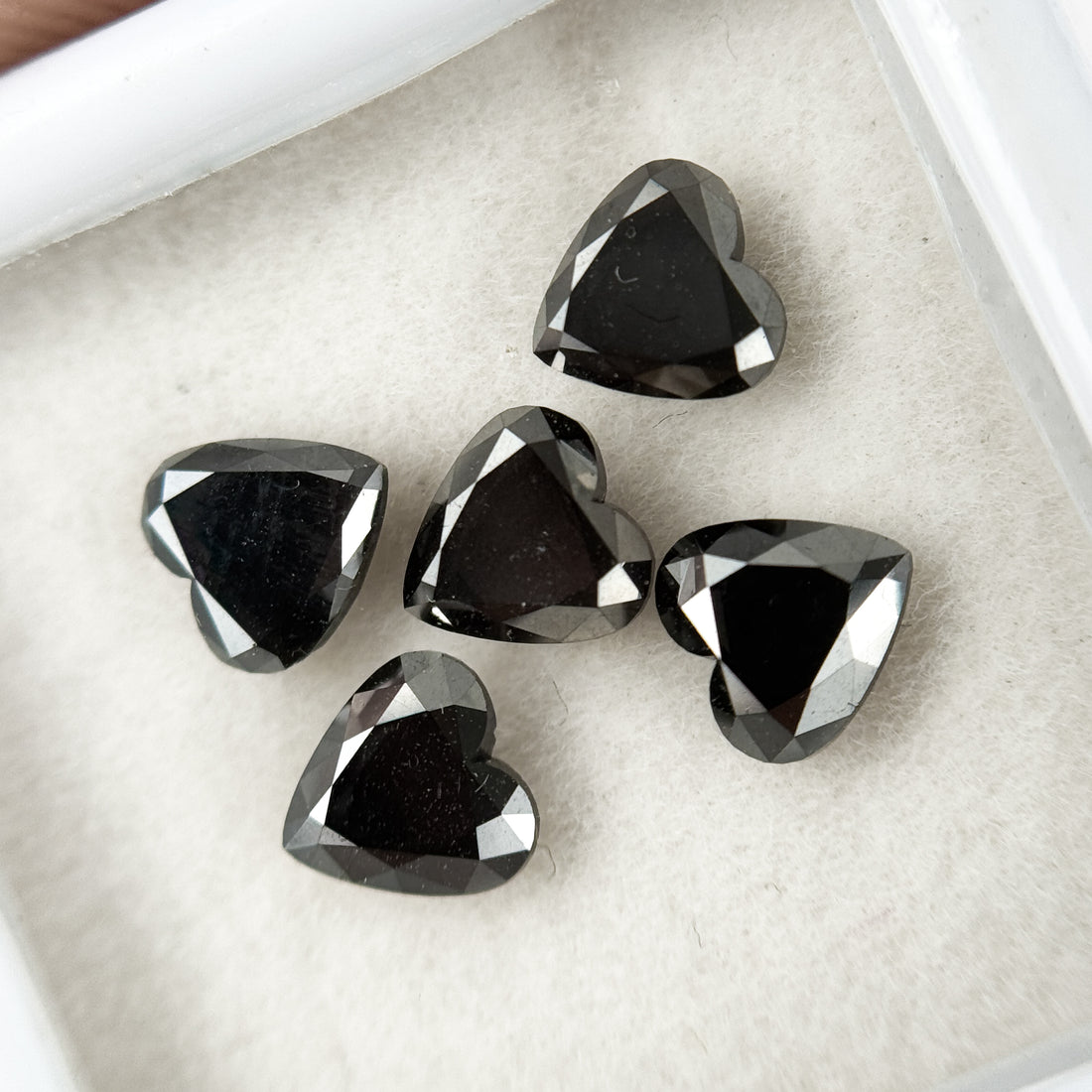 6 MM Heart Brilliant Cut Black Natural Fancy Diamond