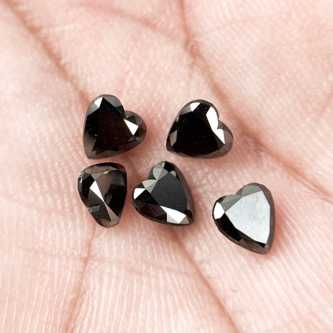 6 MM Heart Brilliant Cut Black Natural Fancy Diamond