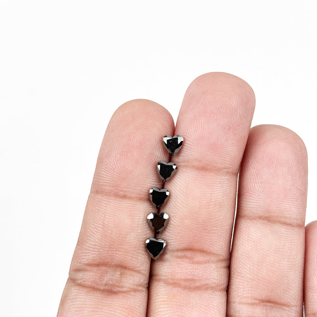 5 MM Heart Brilliant Cut Black Natural Fancy Diamond
