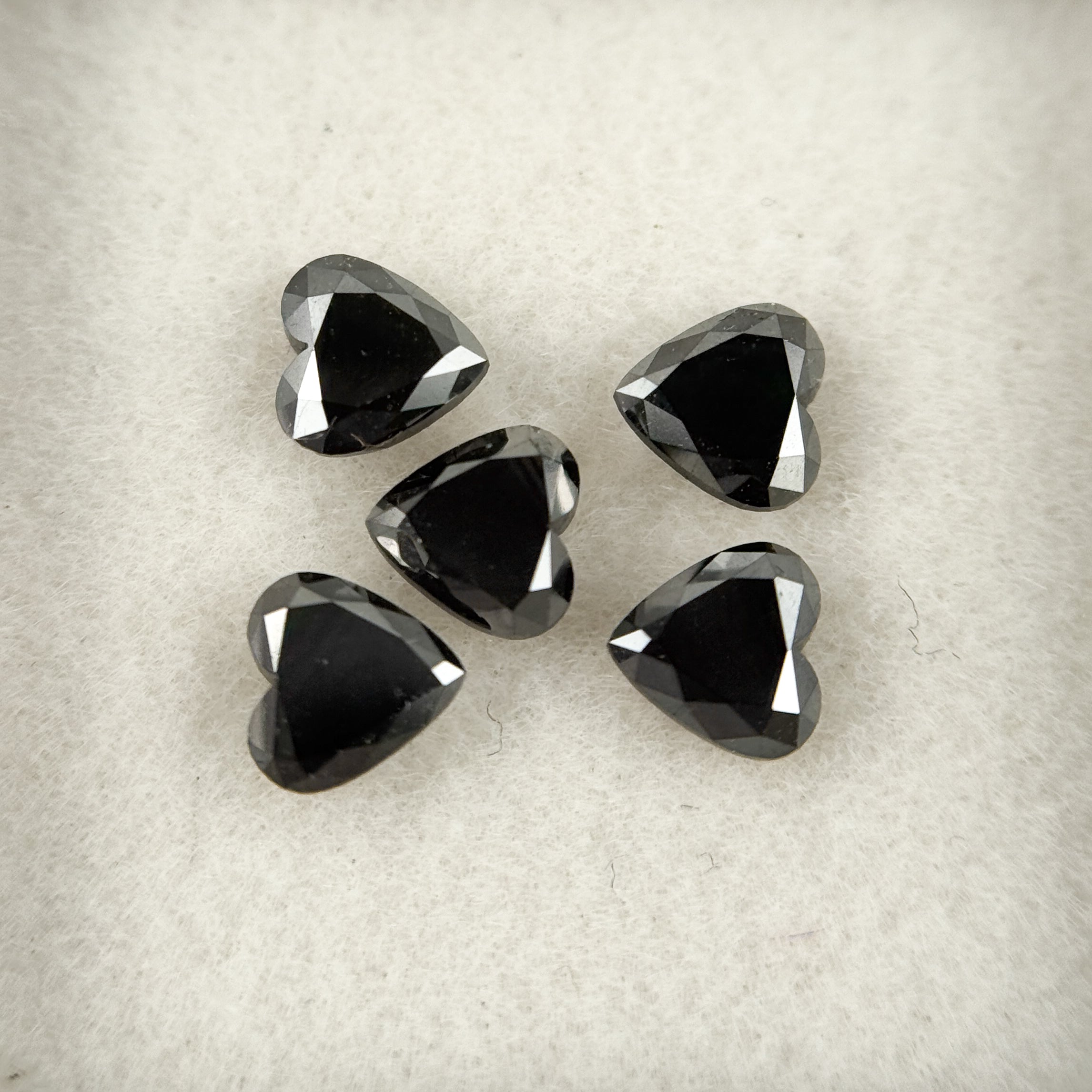 5 MM Heart Brilliant Cut Black Natural Fancy Diamond