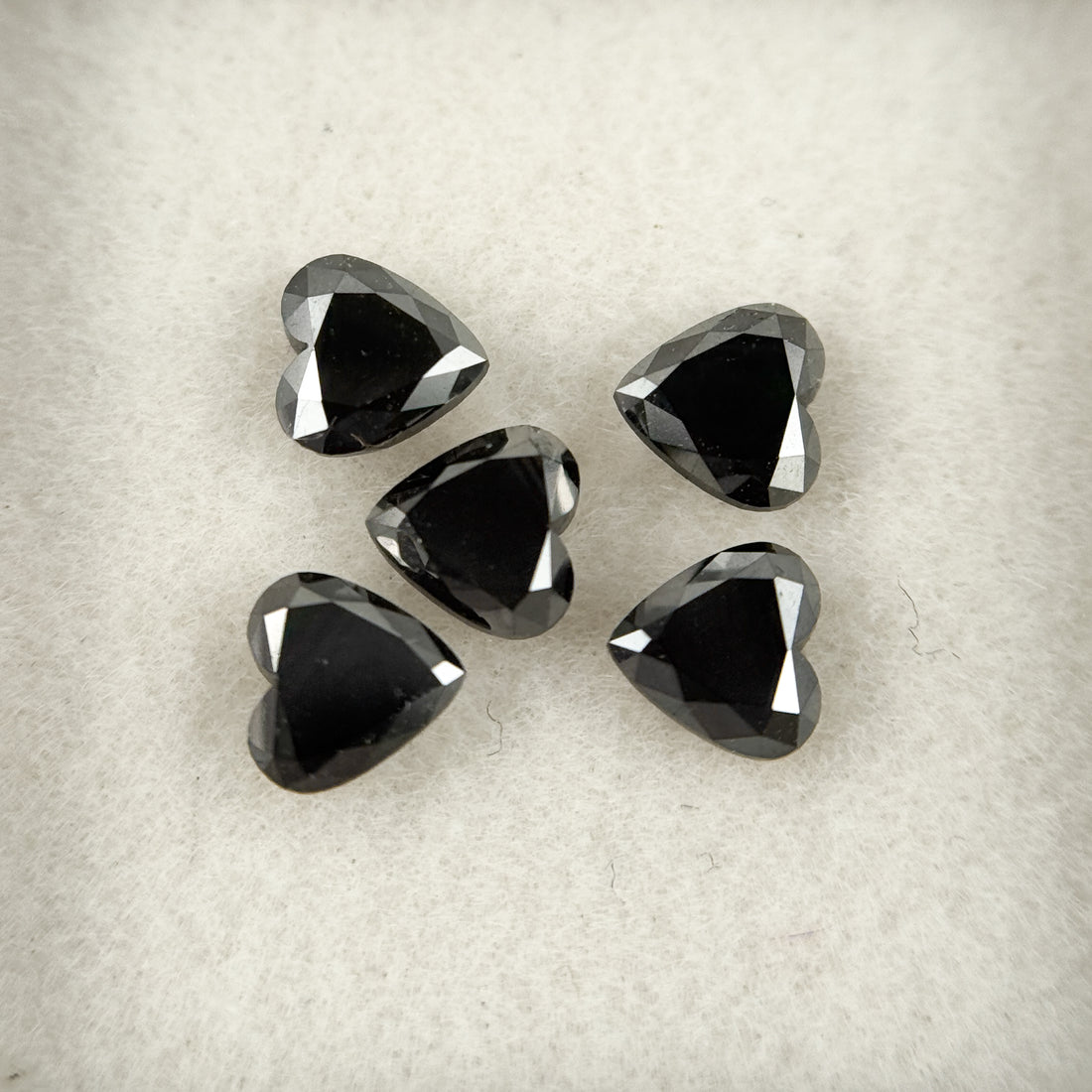 5 MM Heart Brilliant Cut Black Natural Fancy Diamond