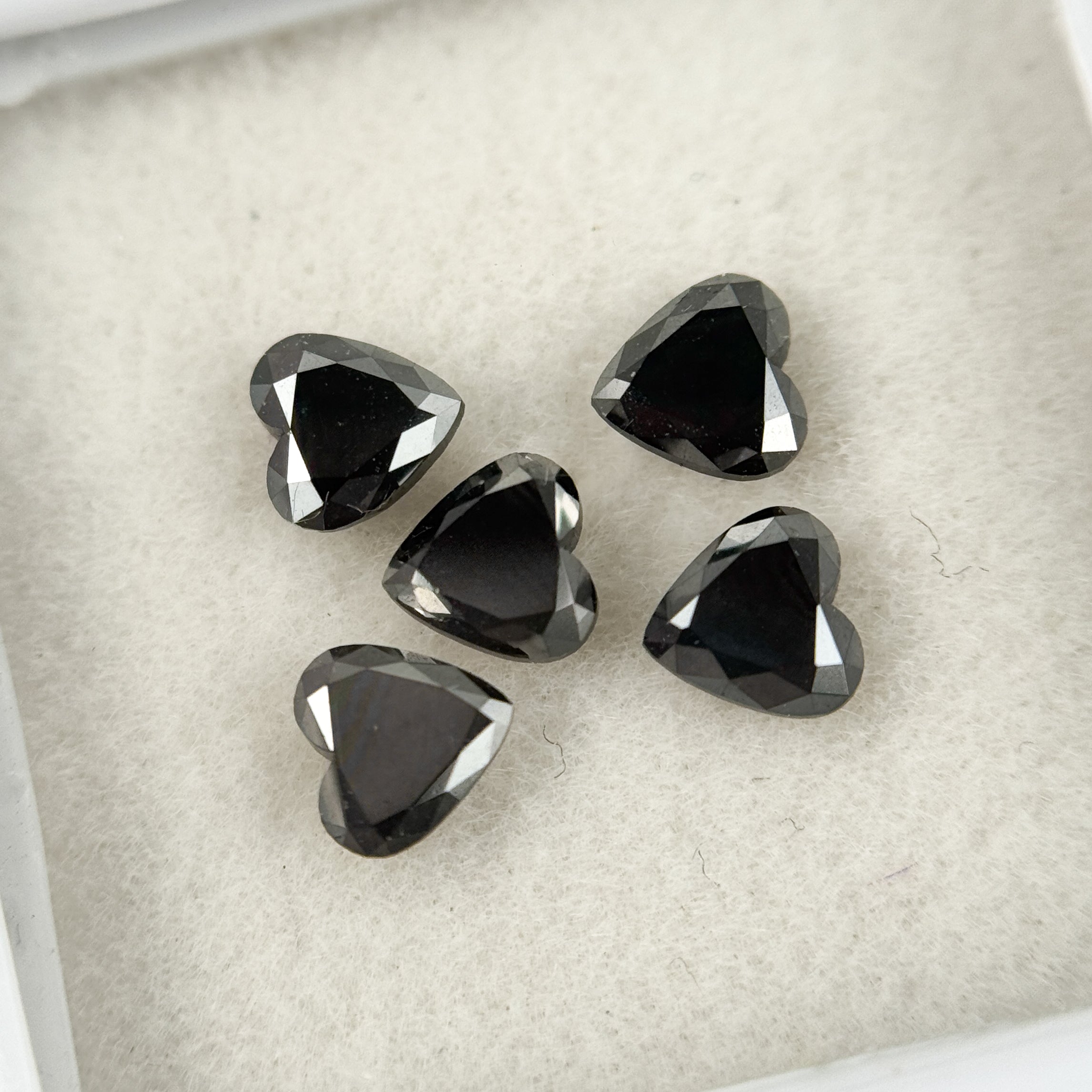 5 MM Heart Brilliant Cut Black Natural Fancy Diamond