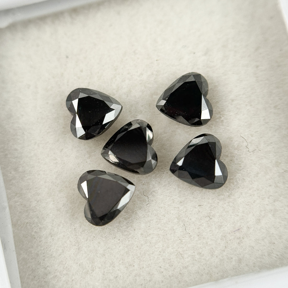 5 MM Heart Brilliant Cut Black Natural Fancy Diamond