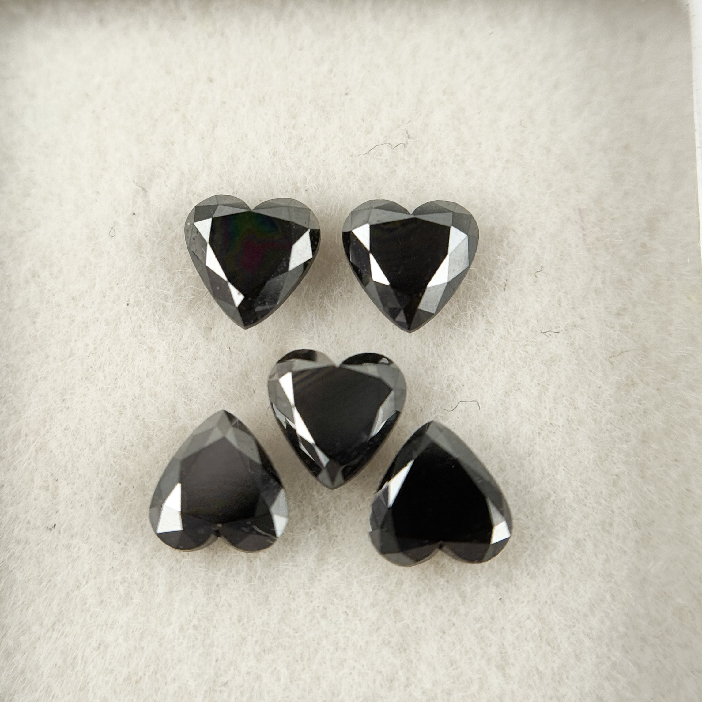 5 MM Heart Brilliant Cut Black Natural Fancy Diamond