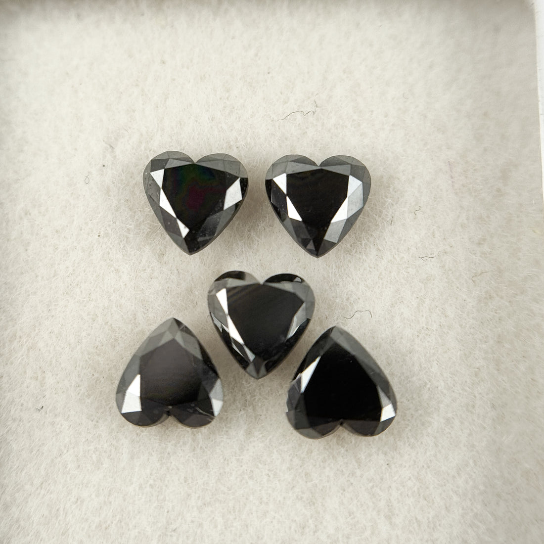 5 MM Heart Brilliant Cut Black Natural Fancy Diamond