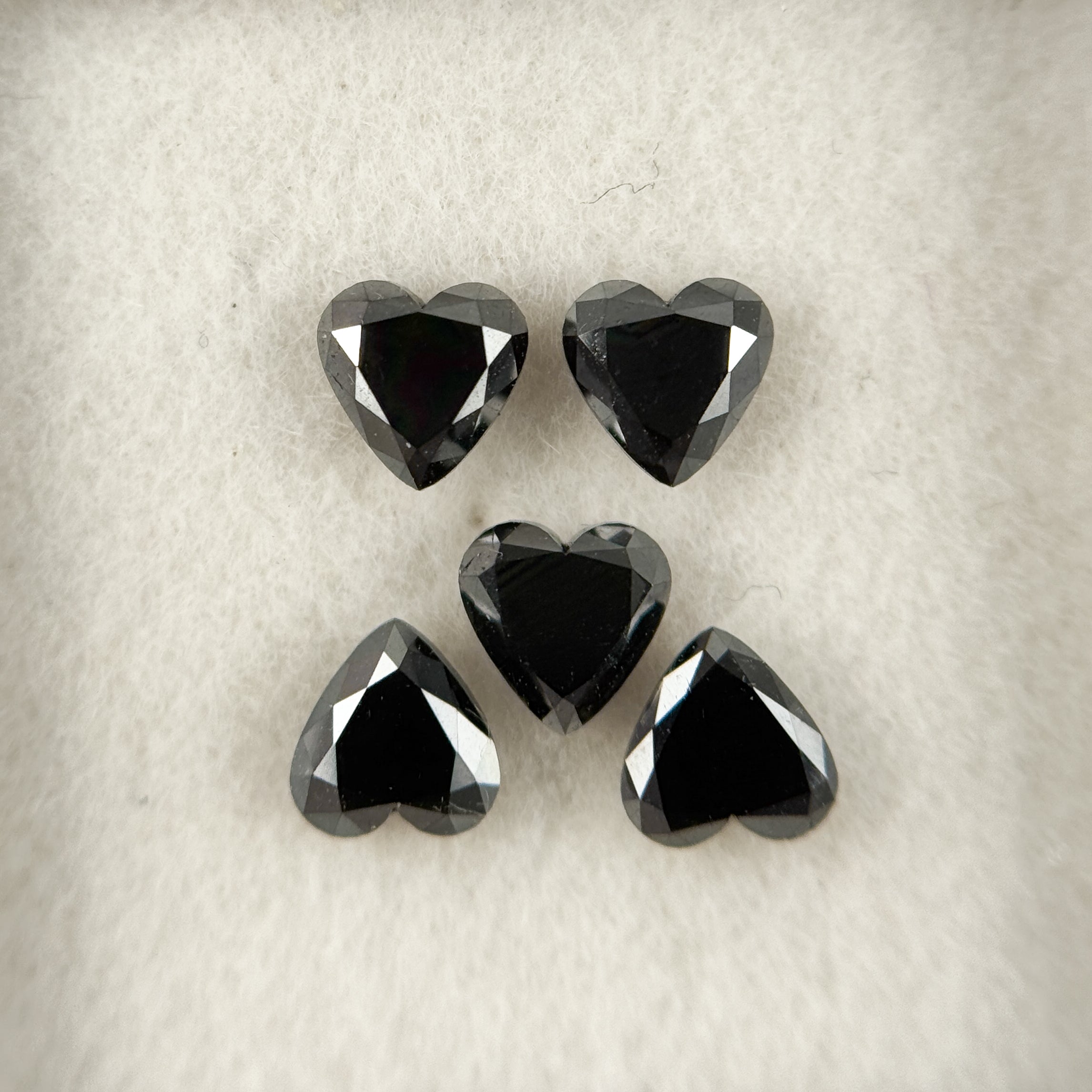 5 MM Heart Brilliant Cut Black Natural Fancy Diamond