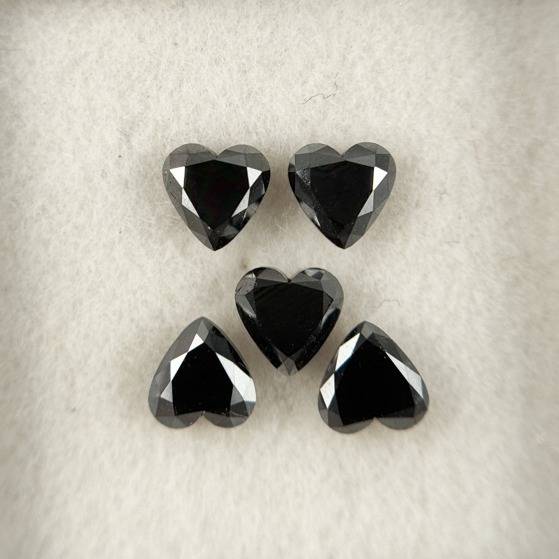 5 MM Heart Brilliant Cut Black Natural Fancy Diamond